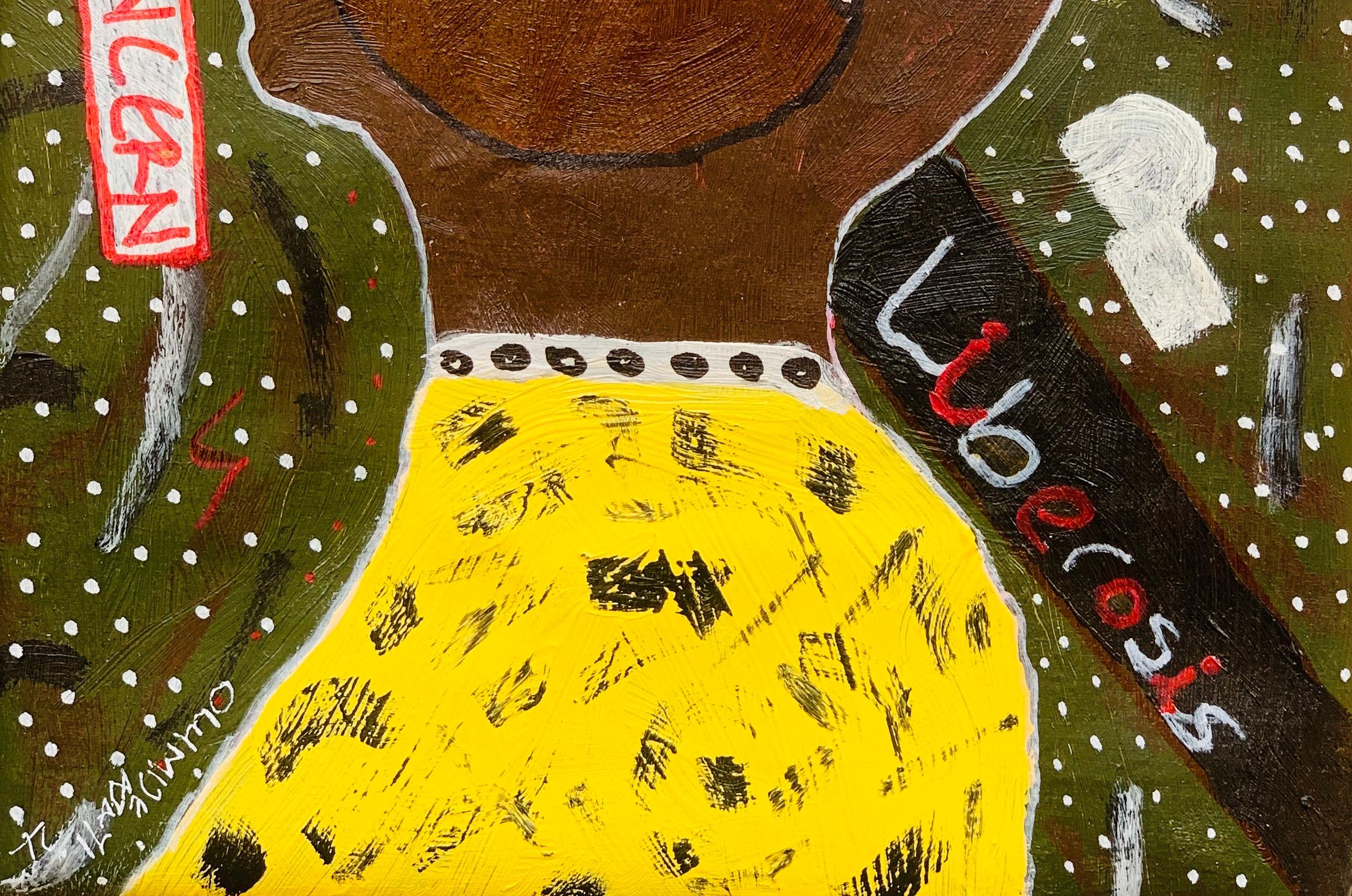 Liberosis - 21° secolo, Contemporaneo, Astratto, Miniatura, Emozioni, Colori - Painting Espressionismo astratto di Olumide Ajayi