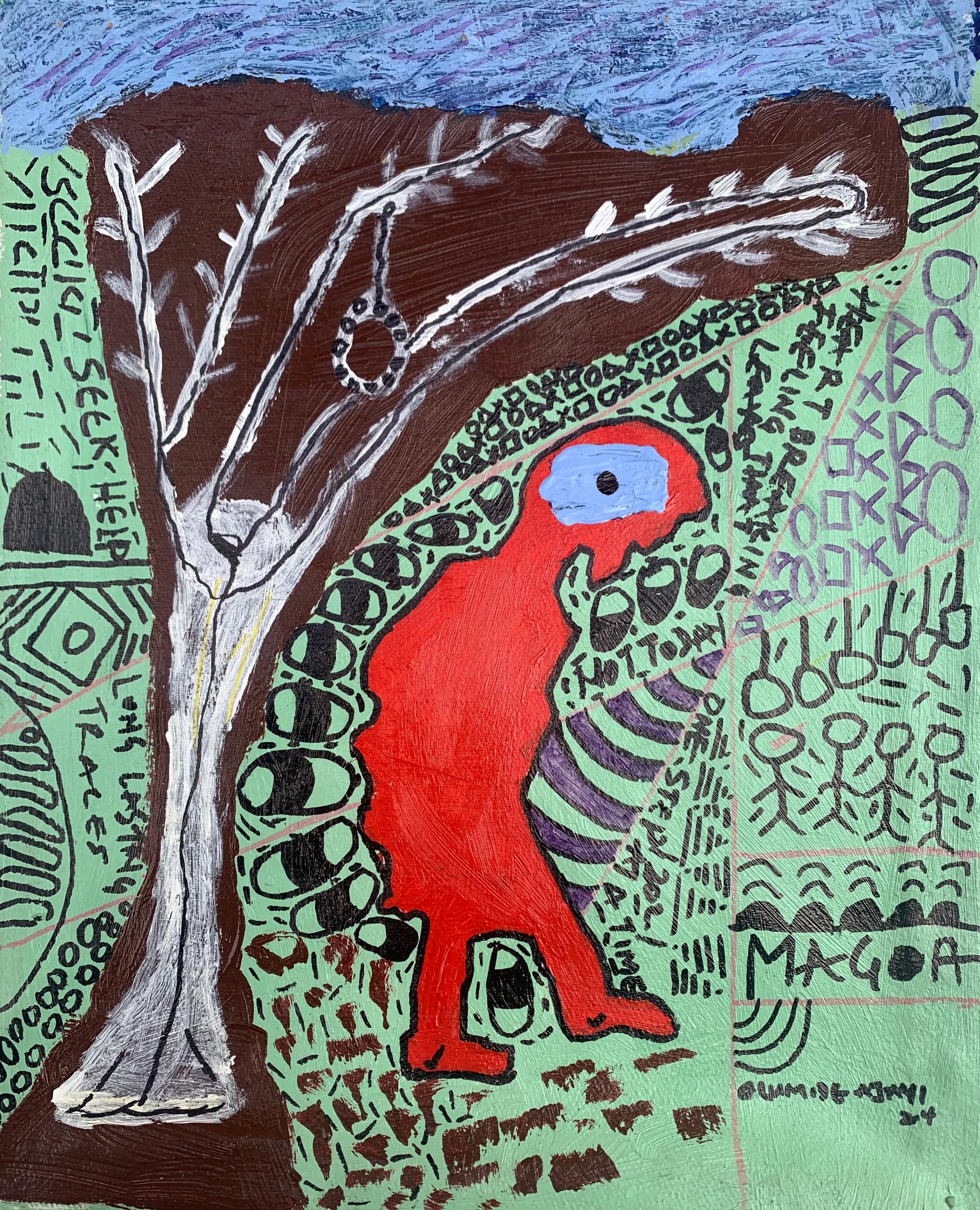 Magoa (Vive otro día) - Siglo XXI, Contemporáneo, Abstracto, Miniatura
