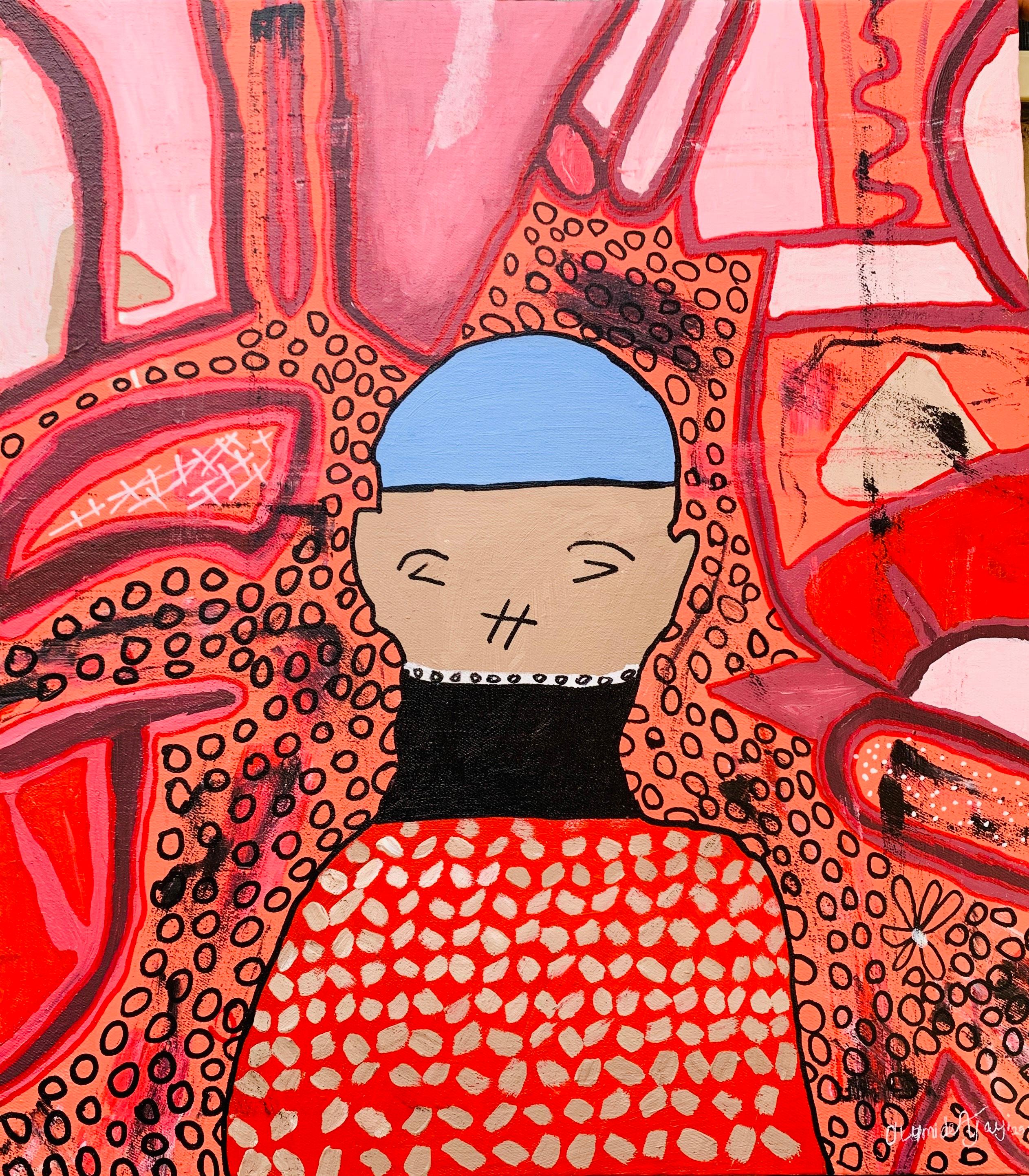 Olumide Ajayi Abstract Painting - Metanoia - 21st Century, Contemporary, Abstract, Pop Culture, Love, Forgiveness