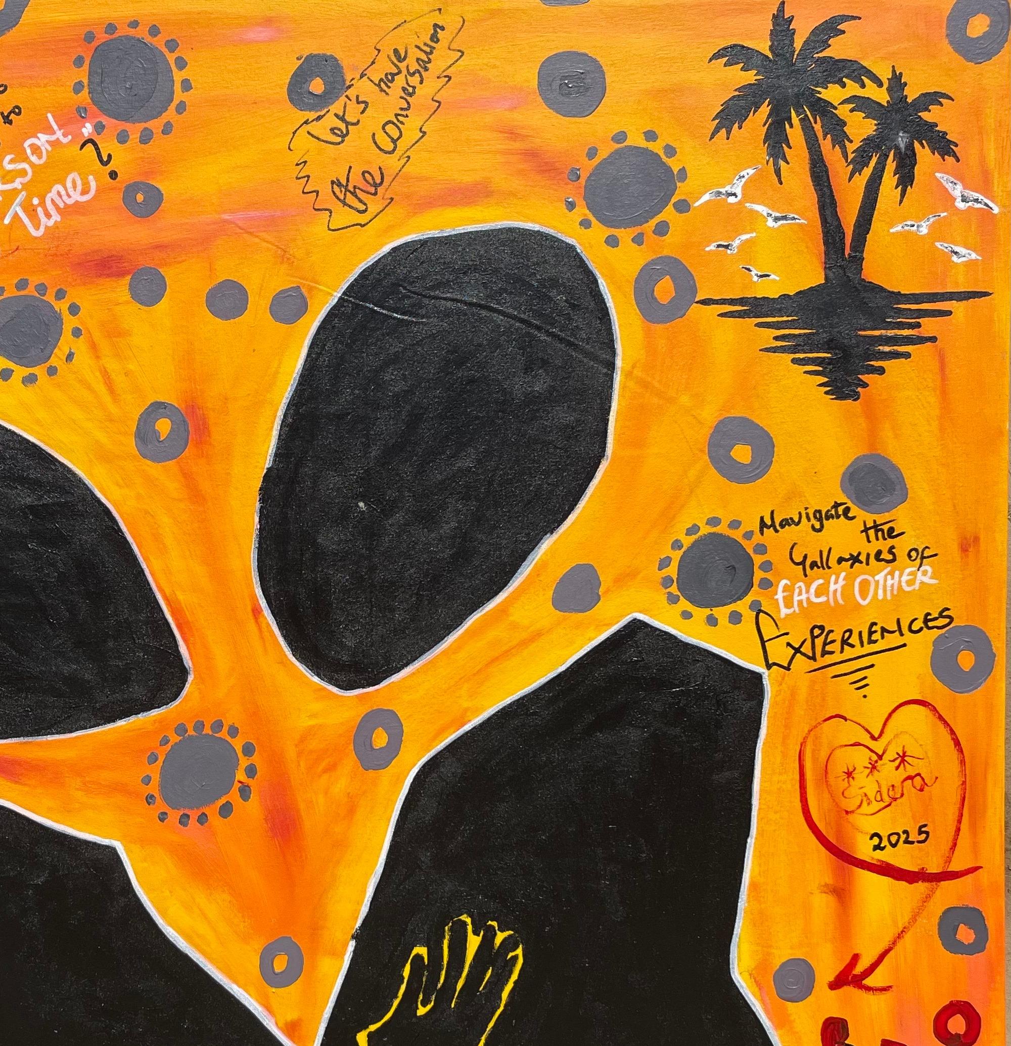 Sidera (Differentiation) -21st Century, Contemporary, Abstract Expression, Love - Painting by Olumide Ajayi