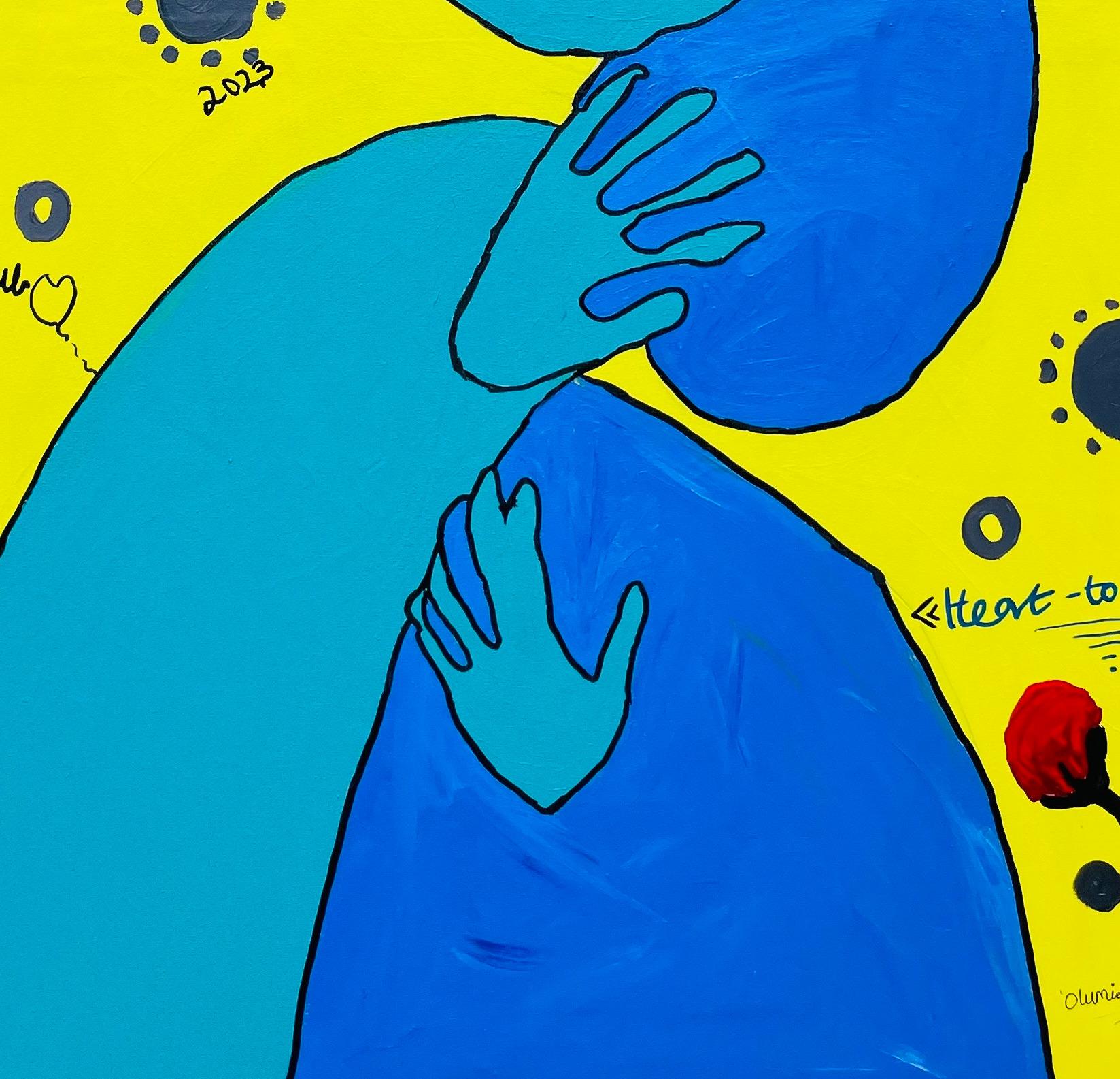 Sidera (Harmony) -21st Century, Contemporary, Abstract Expression, Love, Couple - Painting de Olumide Ajayi