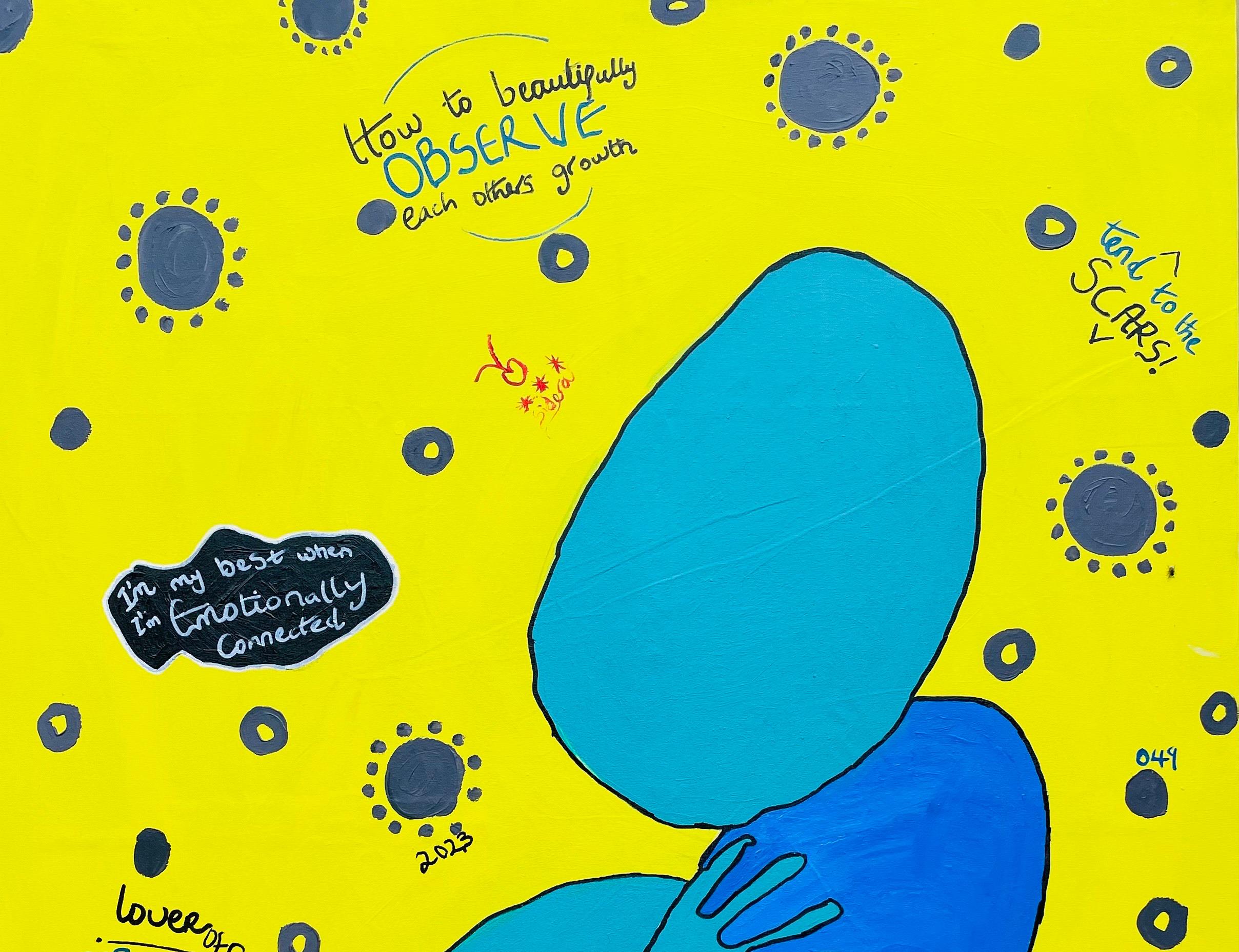 Sidera (Harmony) -21st Century, Contemporary, Abstract Expression, Love, Couple - Painting Expresionismo abstracto de Olumide Ajayi