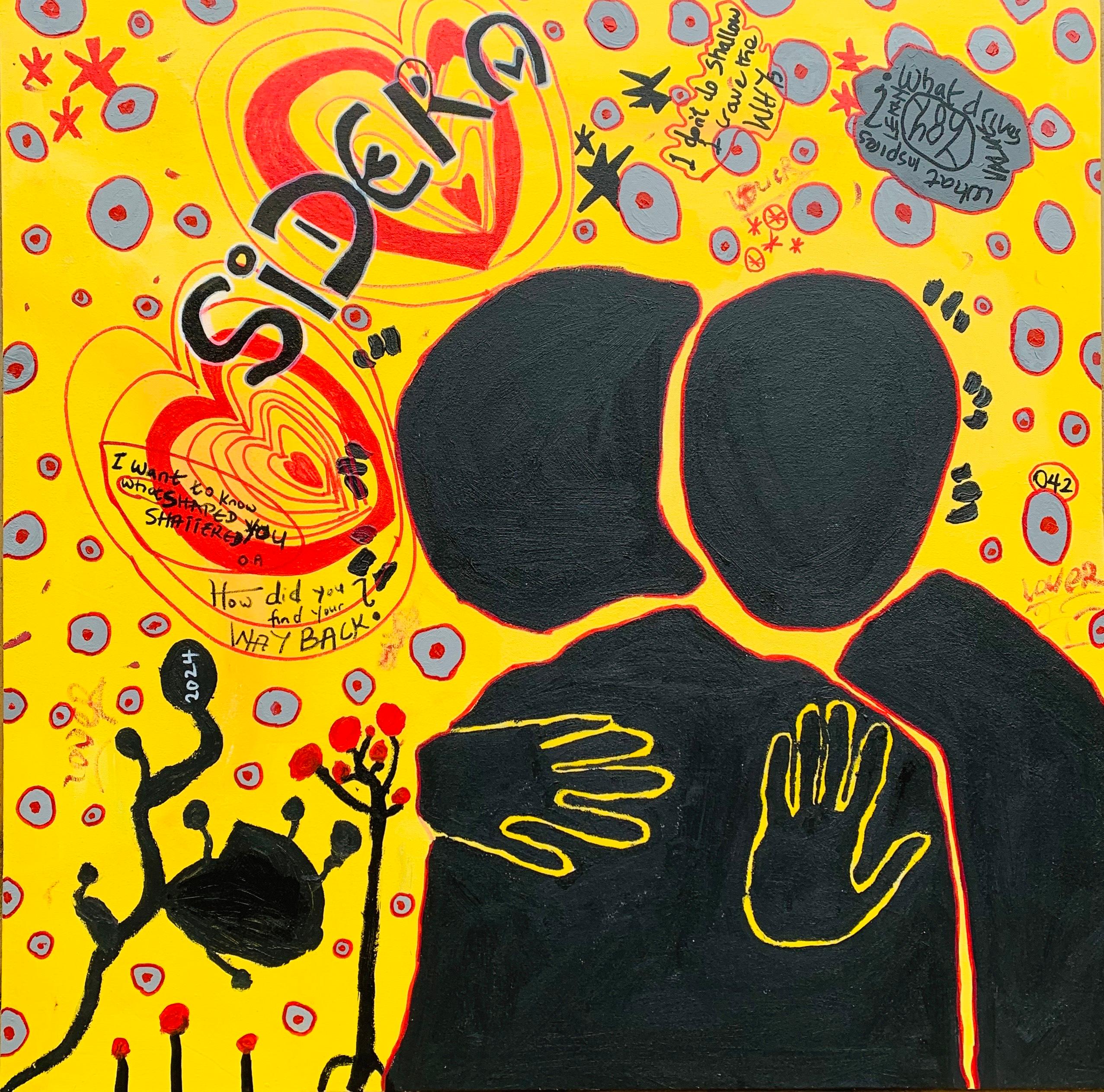 Sidera (Honeymoon) -21st Century, Contemporary, Abstract Expression, Flower Love