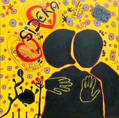 Sidera (Honeymoon) -21st Century, Contemporary, Abstract Expression, Flower Love