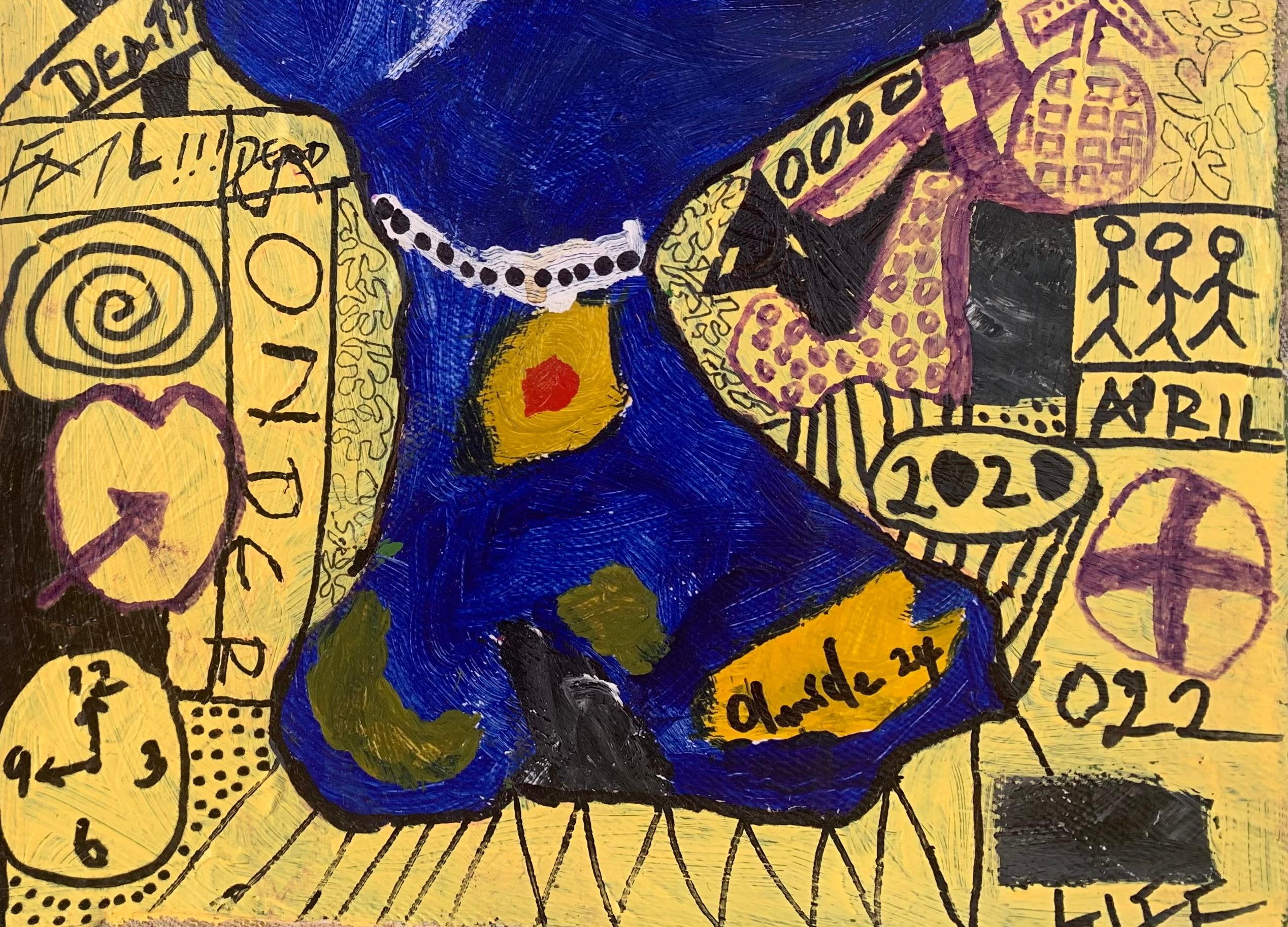Sonder (Who We Are 2) -21° secolo, Contemporaneo, Astratto, Miniatura, Emozioni - Painting Espressionismo astratto di Olumide Ajayi