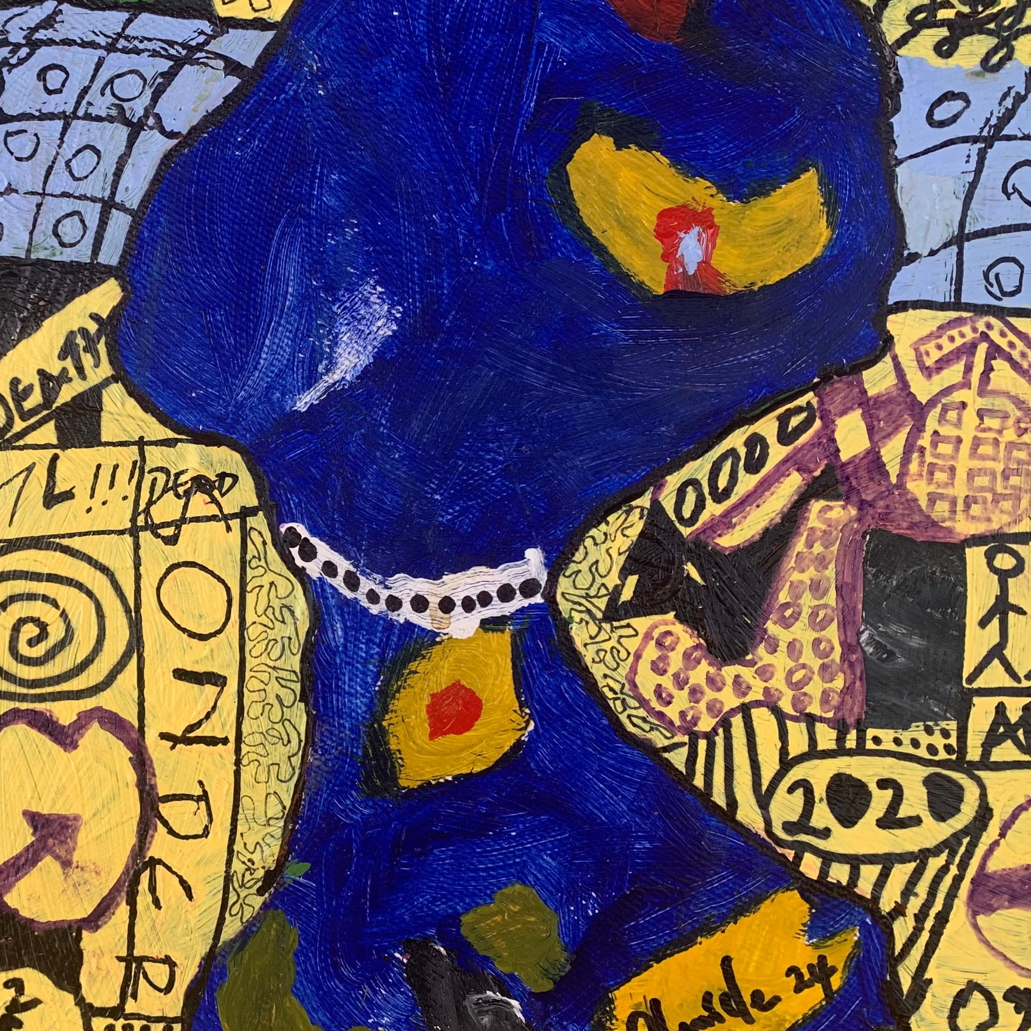 Sonder (Who We Are 2) -21° secolo, Contemporaneo, Astratto, Miniatura, Emozioni - Figurative Painting Nero di Olumide Ajayi