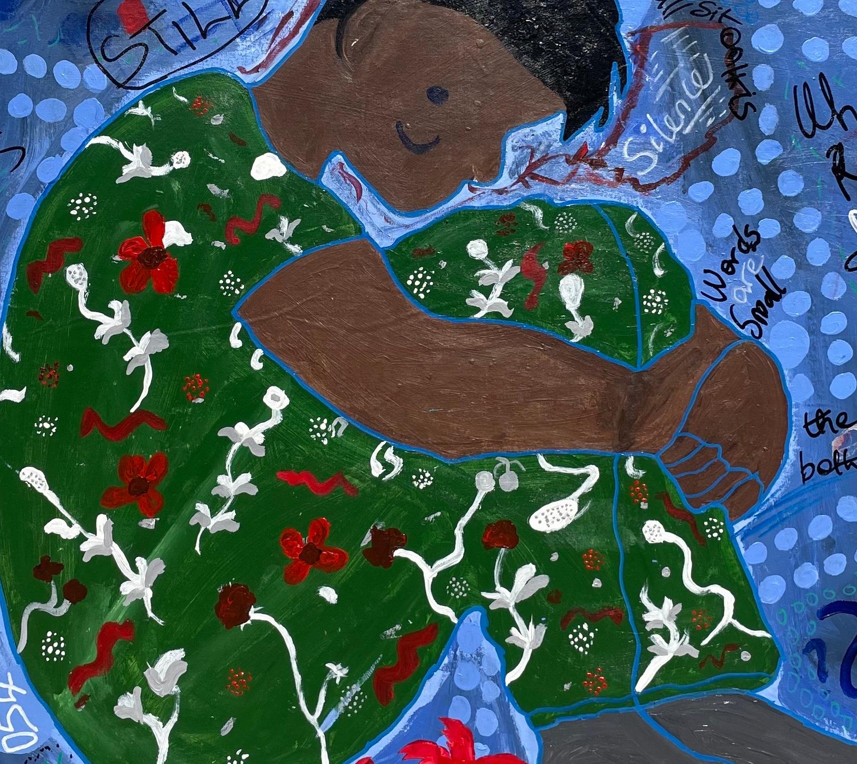 Still -21e siècle, Contemporain, Expression abstraite, Pop, Vert, Bleu, Fleur en vente 2