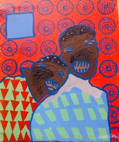 Syzygy - Espressione astratta contemporanea del 21° secolo, miniatura, coppie