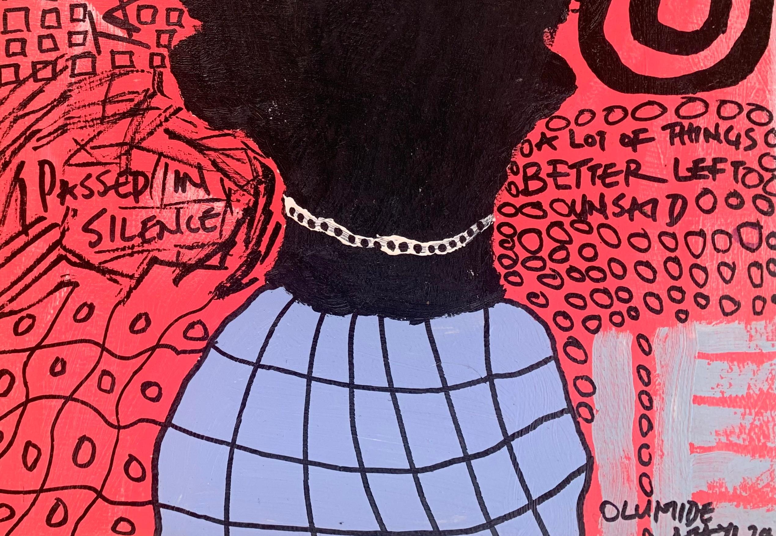 Tacenda - 21° secolo, Contemporaneo, Astratto, Miniatura, Emozioni, Colorato - Painting Espressionismo astratto di Olumide Ajayi