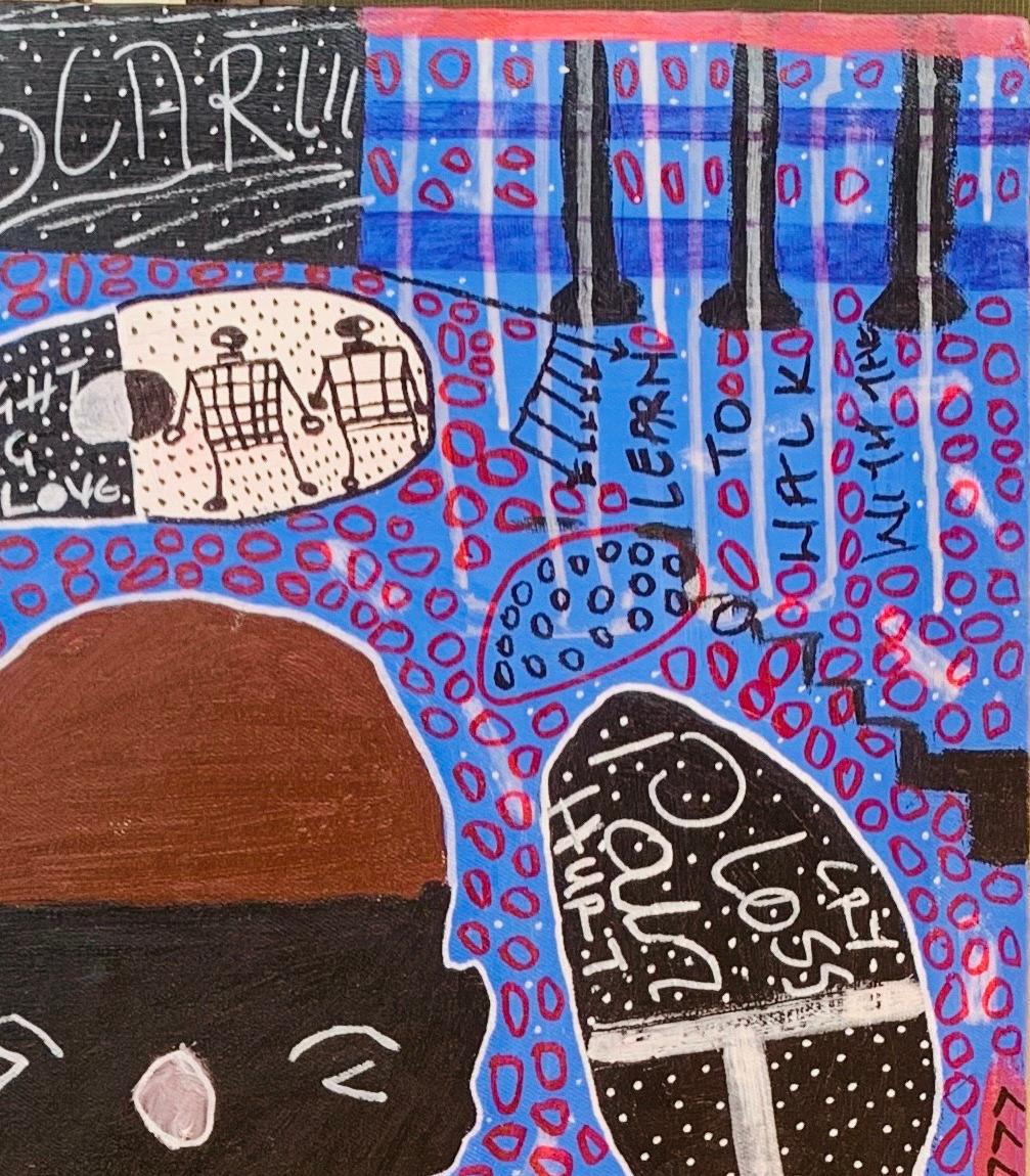 Time To Get Over It - 21° secolo, Contemporaneo, Astratto, Cultura Pop, Persone - Painting Espressionismo astratto di Olumide Ajayi