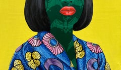 Abimbola: 21st Century Contemporary Figurative Acrylic Painting of Africa Woman