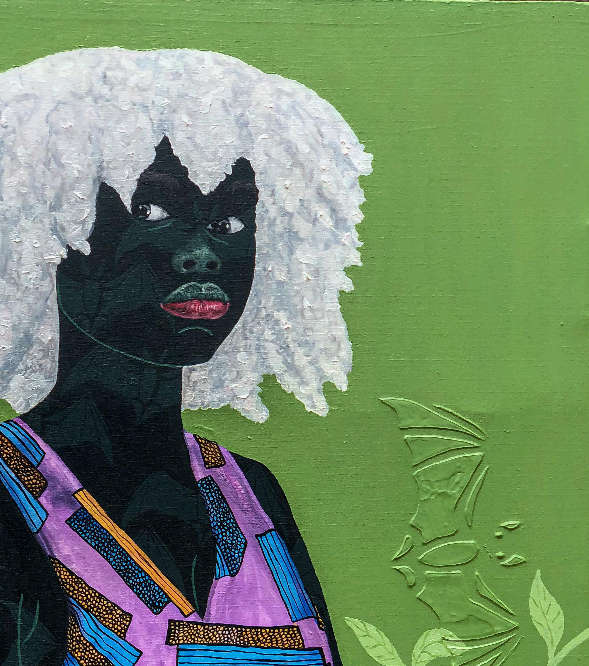 Àjoké Skeptic - Contemporary Painting by Oluwafemi Afolabi