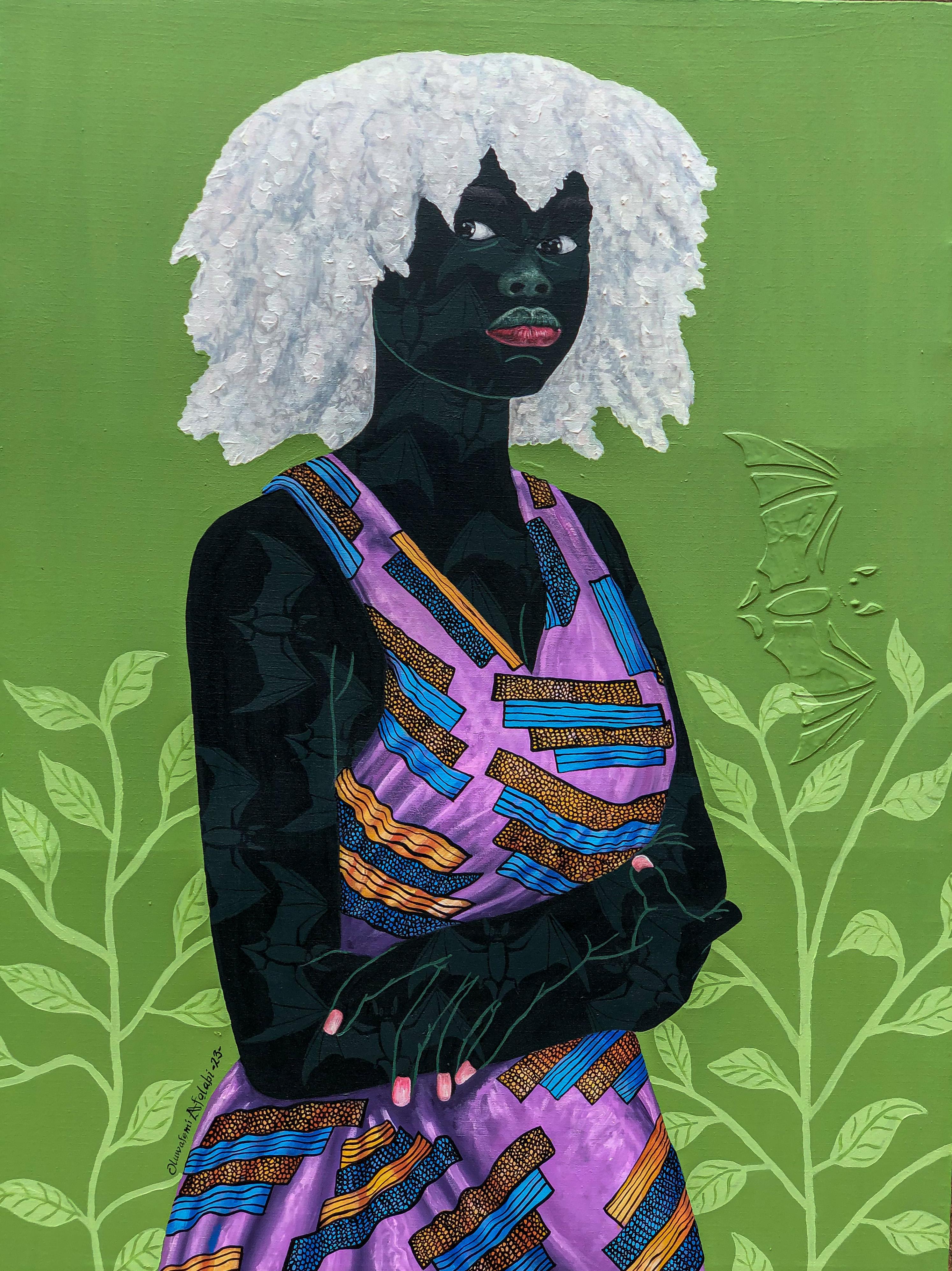 Oluwafemi Afolabi Portrait Painting - Àjoké Skeptic