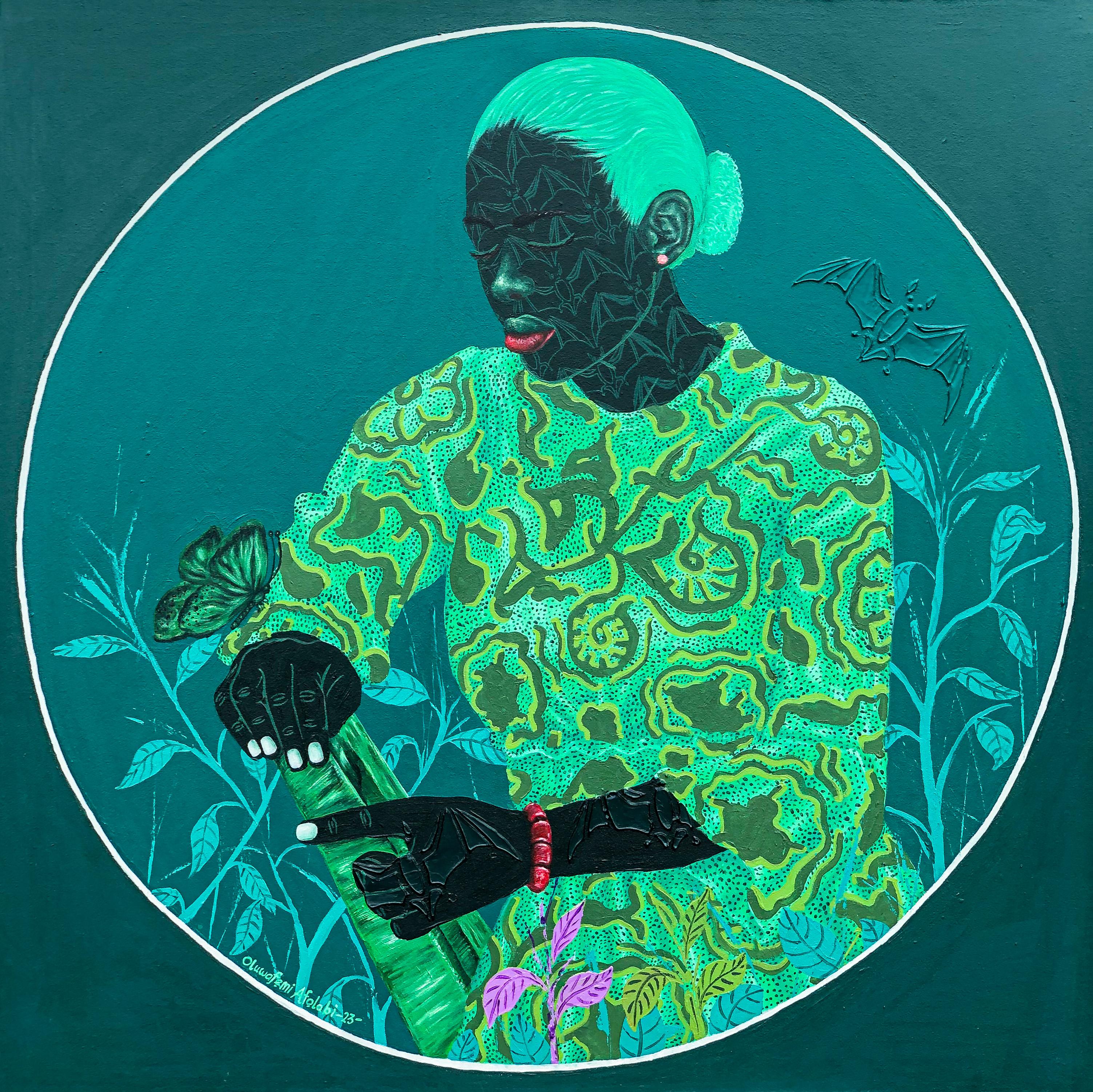 Oluwafemi Afolabi Figurative Painting – Veränderung und Wachstum 2