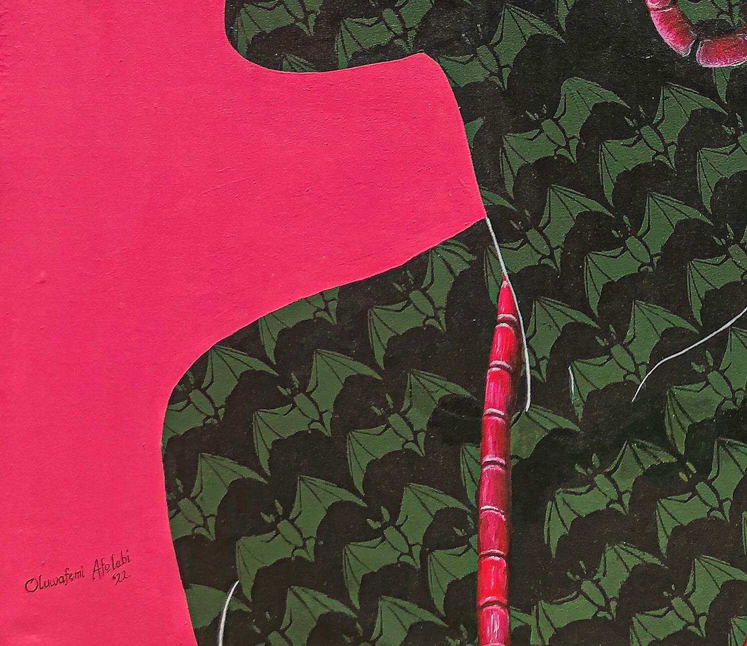 GÈLÈ 3 (Head Tie) - Contemporary Painting by Oluwafemi Afolabi