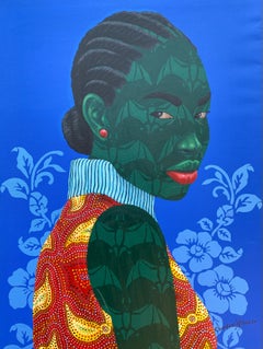 Insight 4 - 21st Century, Contemporary, Figurative, Women, African Fabric