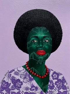 Insight 5 - 21st Century, Contemporary, Figurative, Women, African Fabric