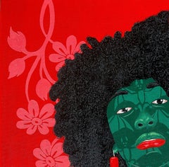 Mixed Feeling - 21st Century, Contemporary, Figurative, Women, African Fabric