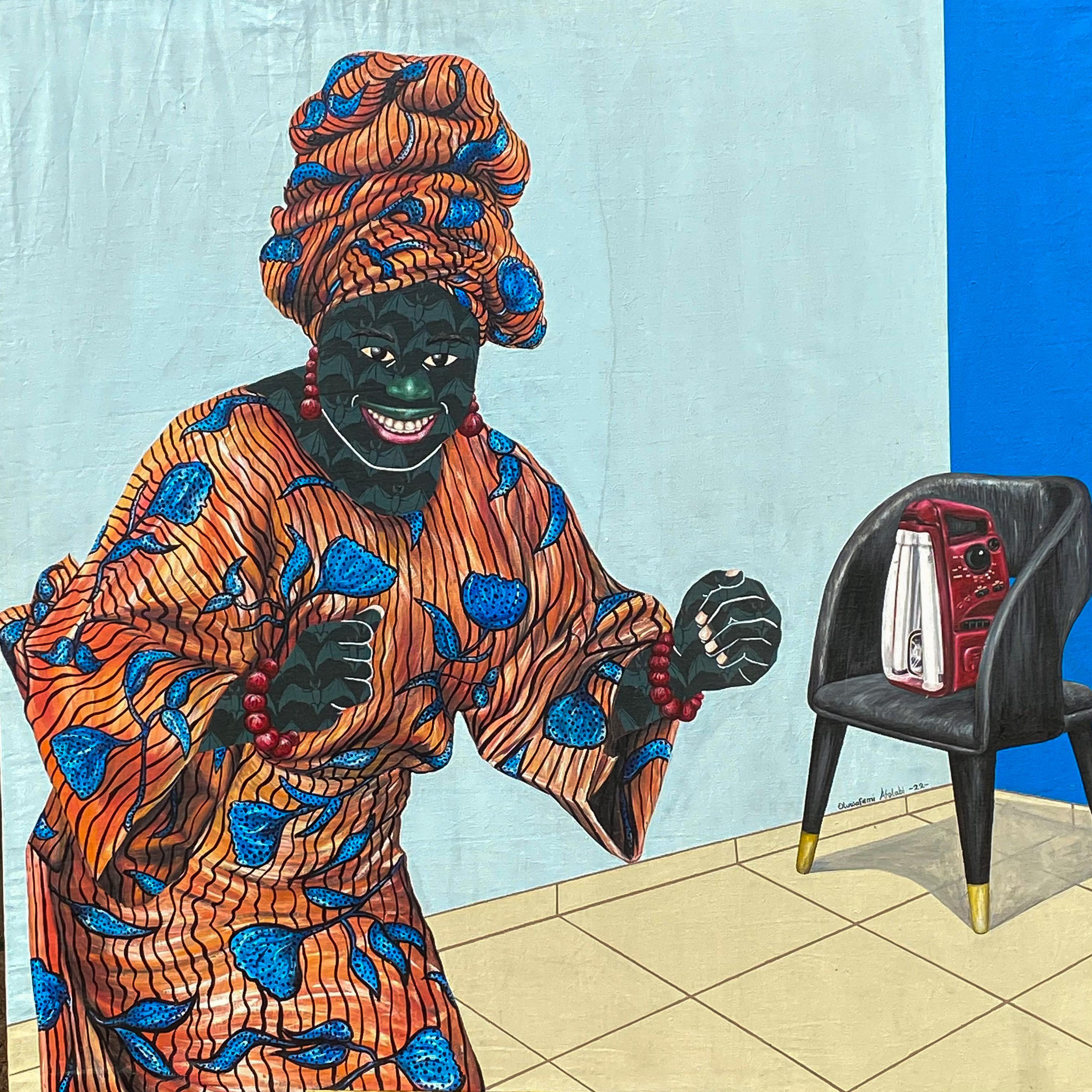 Oluwafemi Afolabi Figurative Painting - Mystery of Freedom