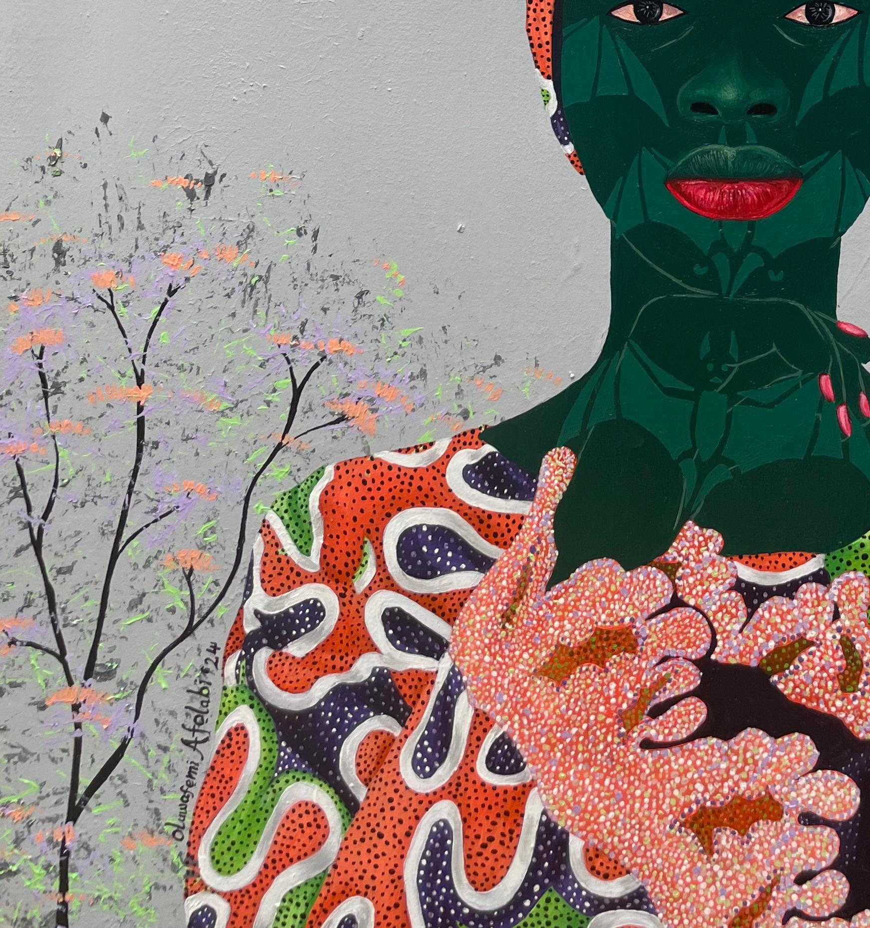 Never Say Die - 21° secolo, Contemporaneo, Ritratto figurativo, Fabrice africana 1