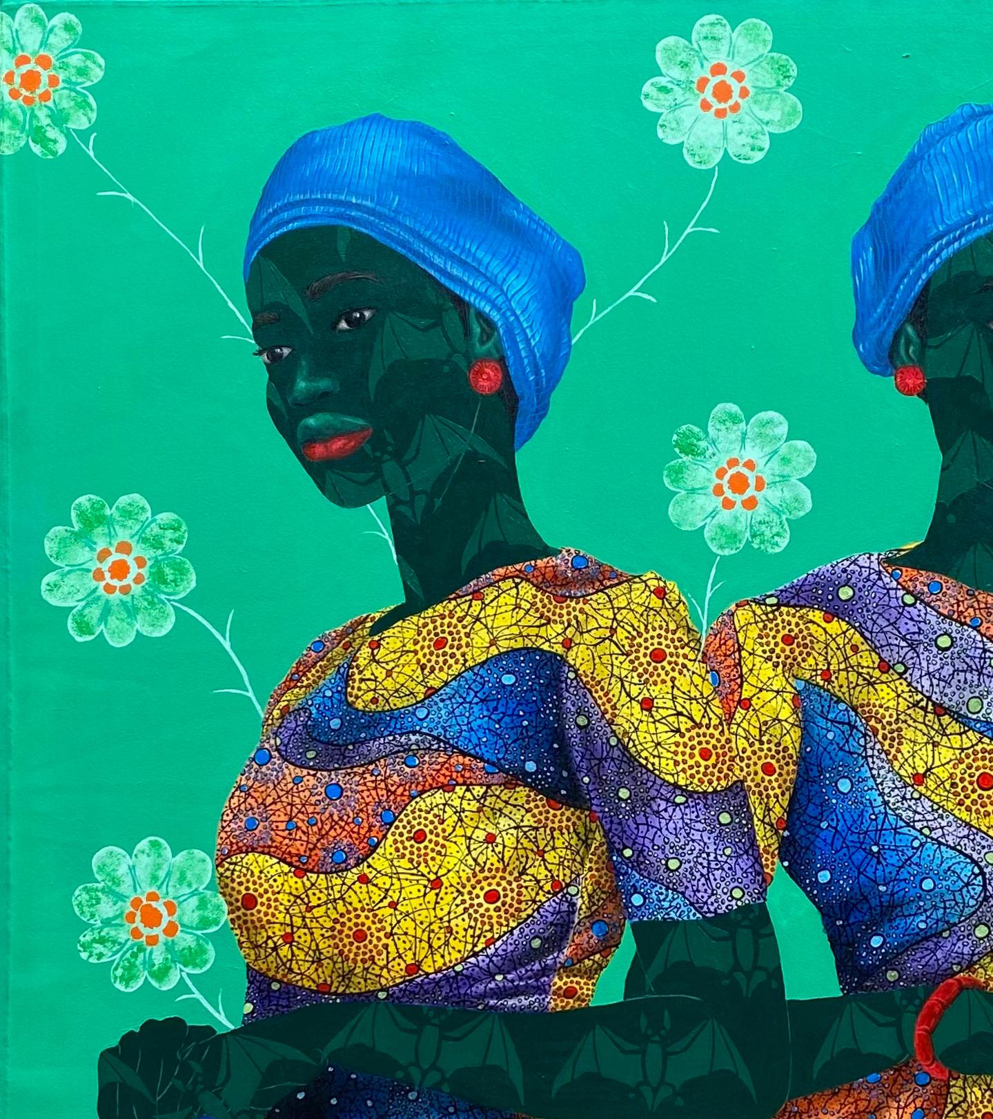 Schwestern in Gelb 3 – Painting von Oluwafemi Afolabi