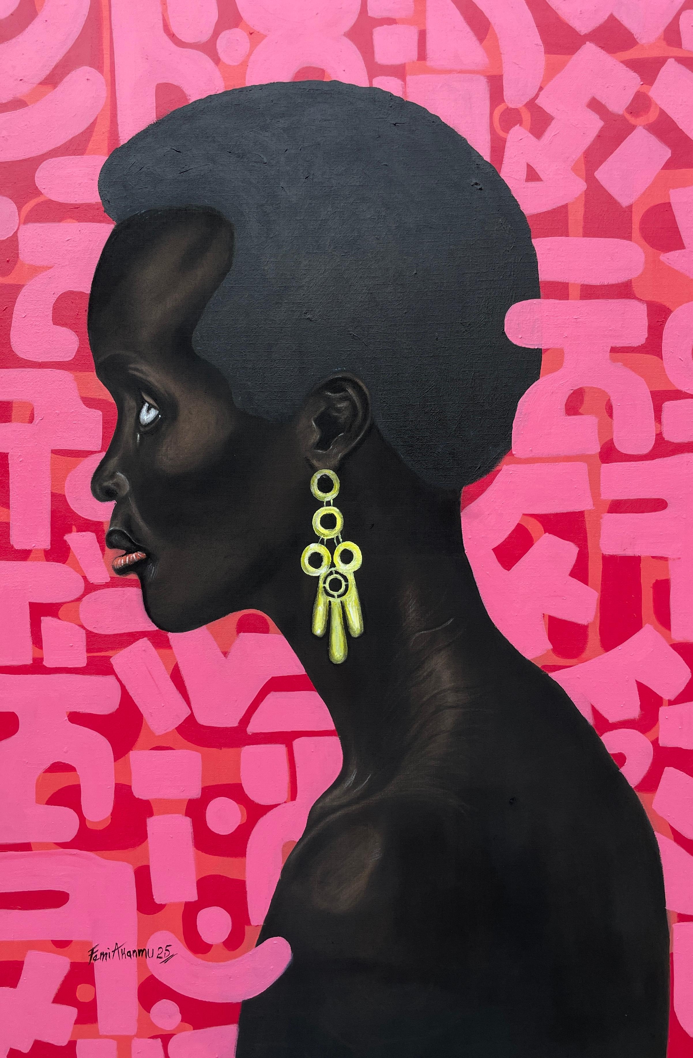 Africa Allure 6 - 21° secolo, Contemporaneo, Figurativo, Africano, Donna, Capelli