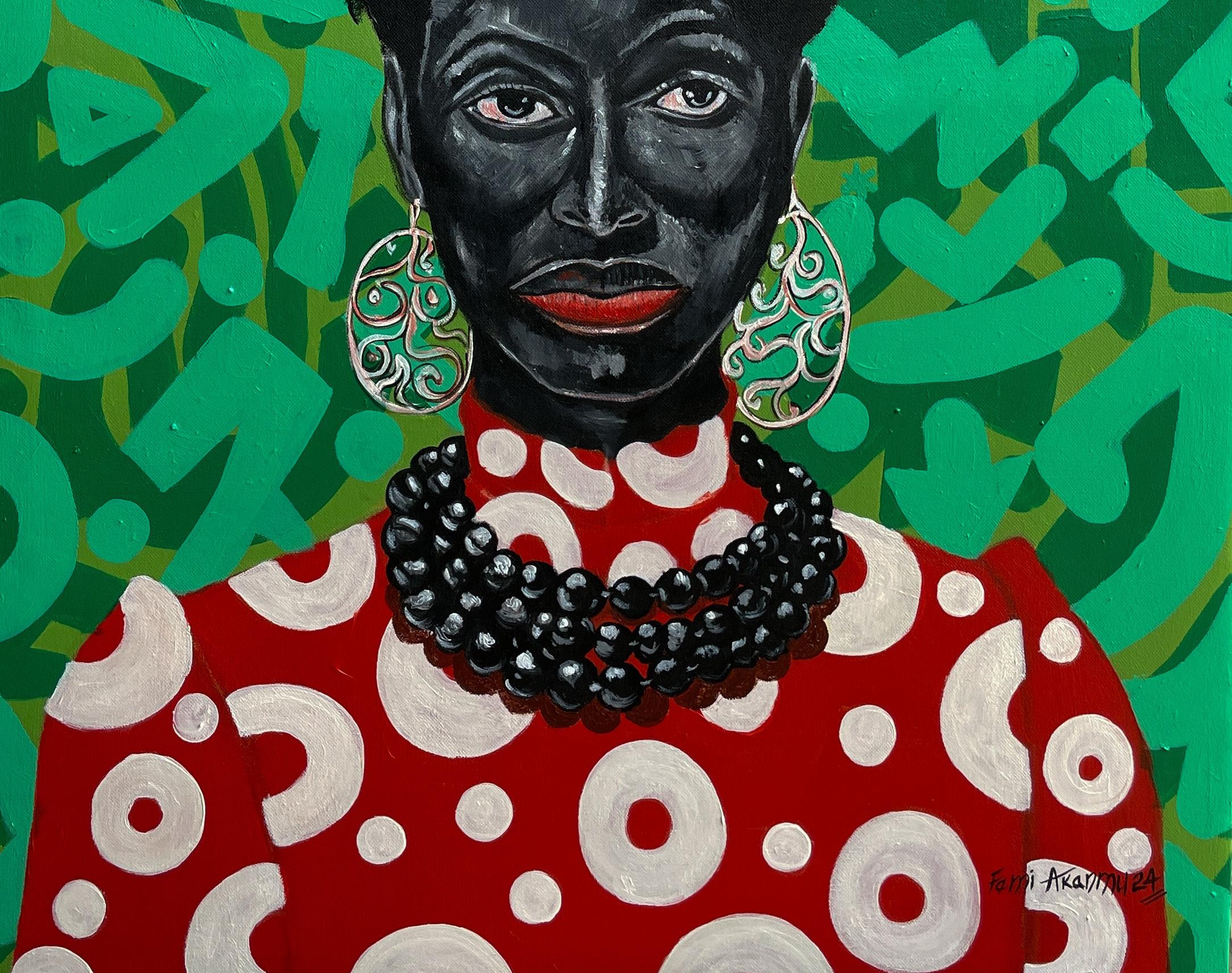 Herencia Negra 5 - Siglo XXI, Contemporáneo, Figurativo, Africano, Mujer, Pelo en venta 1