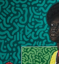 Femminismo - 21° secolo, Contemporaneo, Ritratto figurativo, Donne con fiori