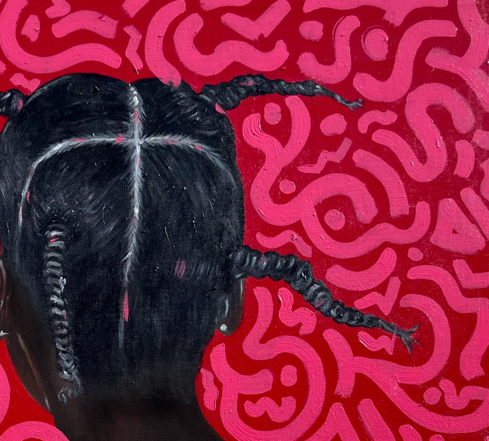 Identité 1 - 21e siècle, Contemporain, Portrait, Technique mixte, Femme africaine en vente 1