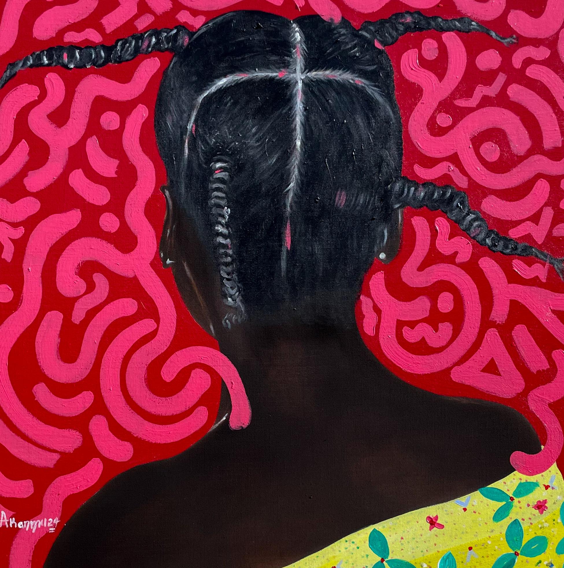 Identité 1 - 21e siècle, Contemporain, Portrait, Technique mixte, Femme africaine en vente 4