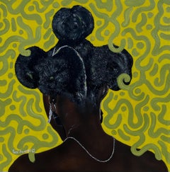 Identity 2 - 21st Century, Contemporary, Portrait, Mixed Media, African Woman