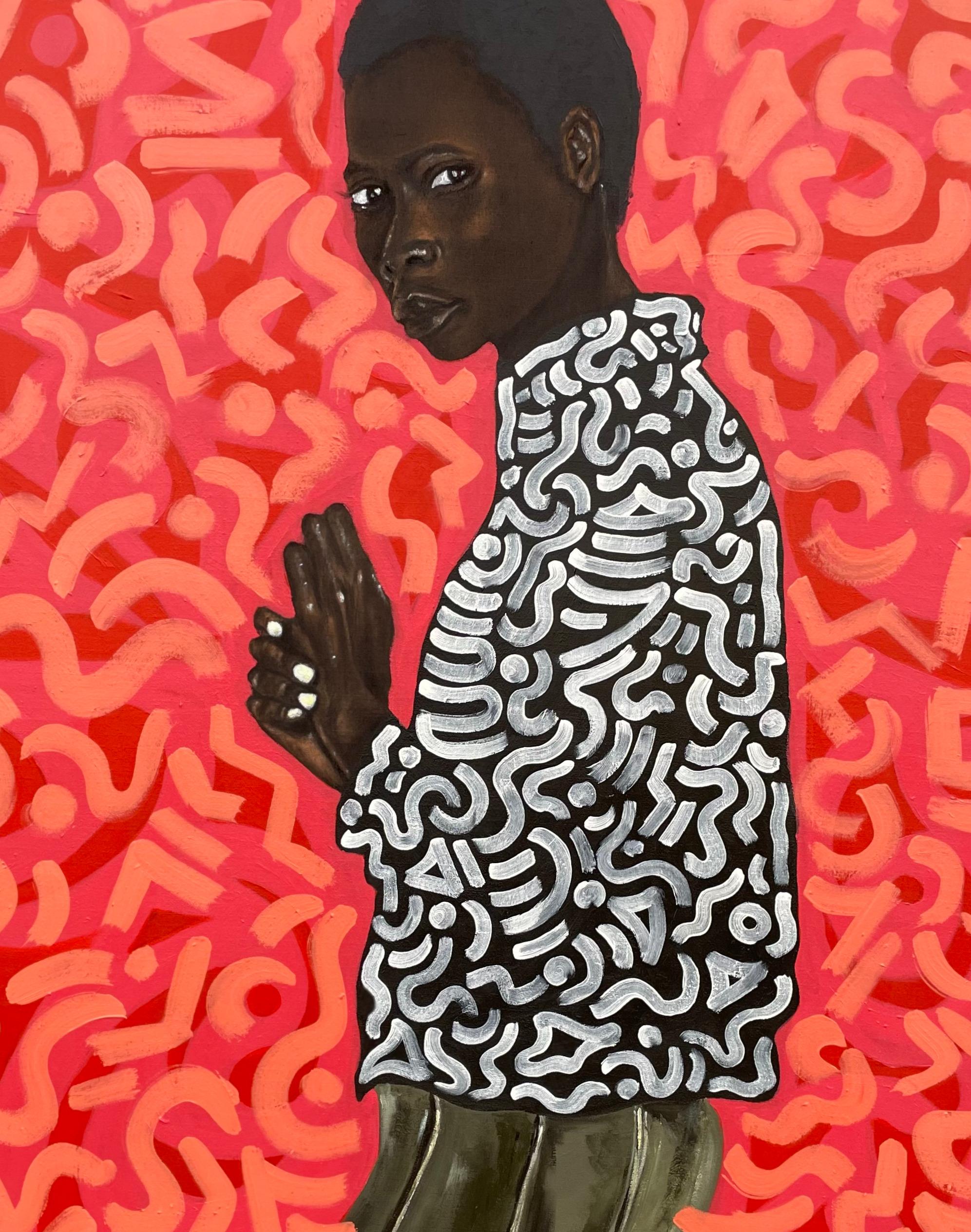 Self Love 4 - 21st Century, Contemporary, Portrait, Mixed Media, African Woman For Sale 1