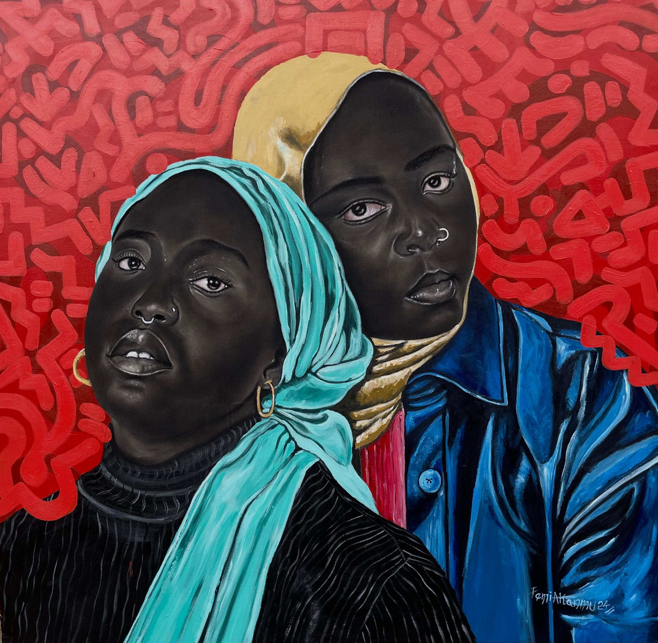 Hermana del alma 1  - Siglo XXI, Contemporáneo, Retrato, Mujer, Amor, África, Rostro