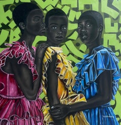 Hermana del alma 2  - Siglo XXI, Contemporáneo, Retrato, Mujer, Amor, África, Rostro