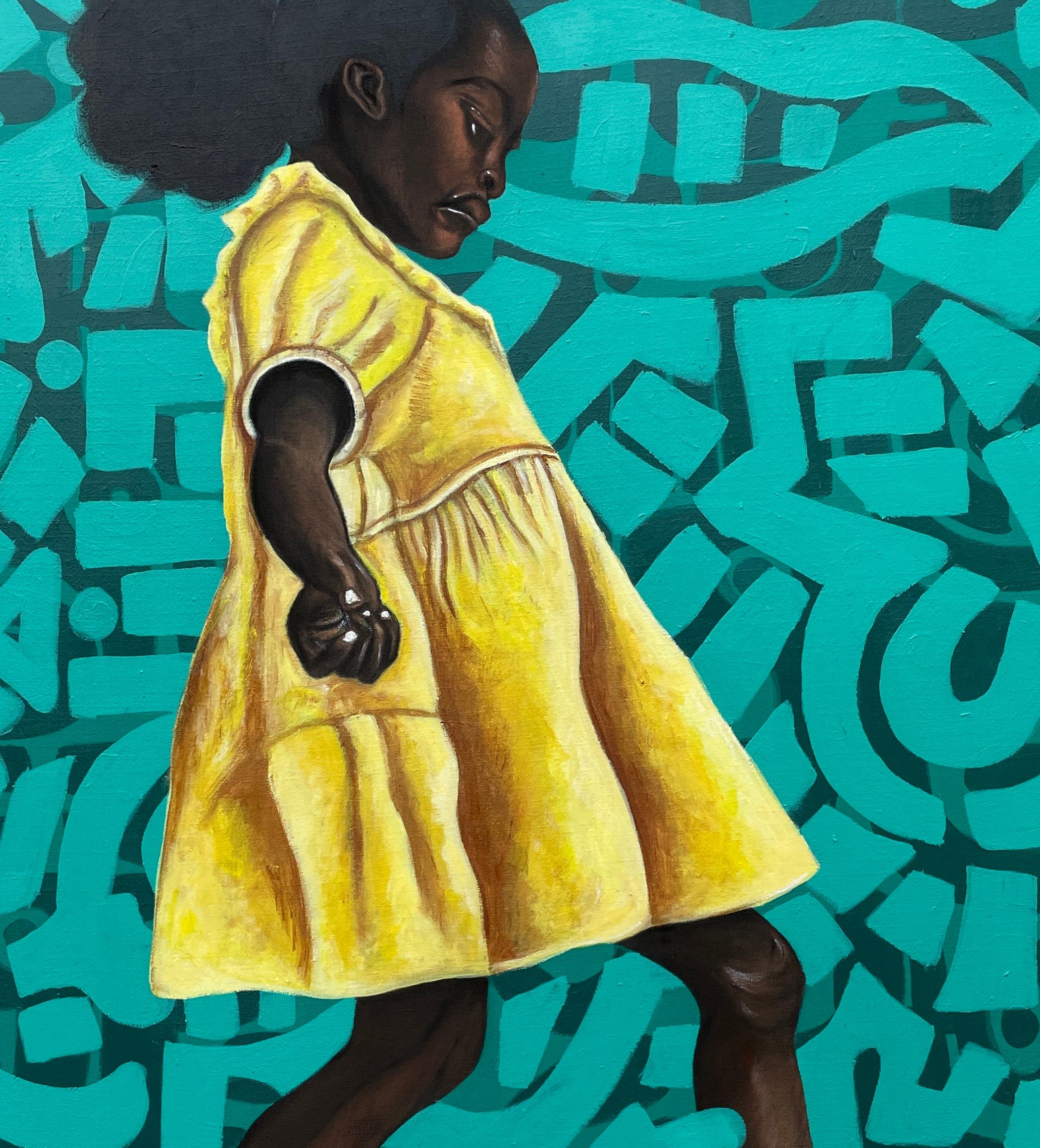 Rayo de Sol - Siglo XXI, Contemporáneo, Figurativo, Africano, Joven, Moderno en venta 2