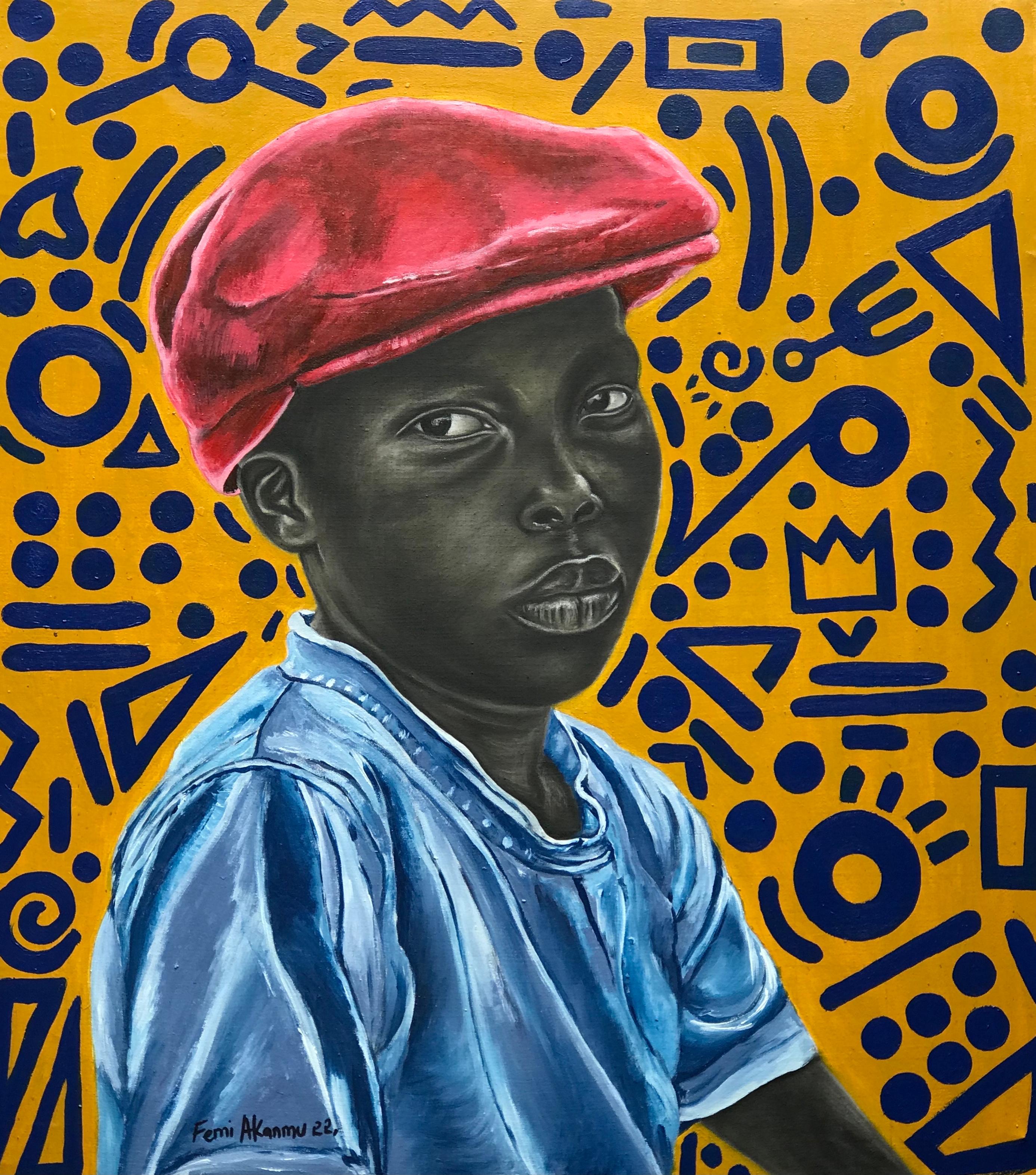 Oluwafemi Akanmu Figurative Painting – Schwerpunkt