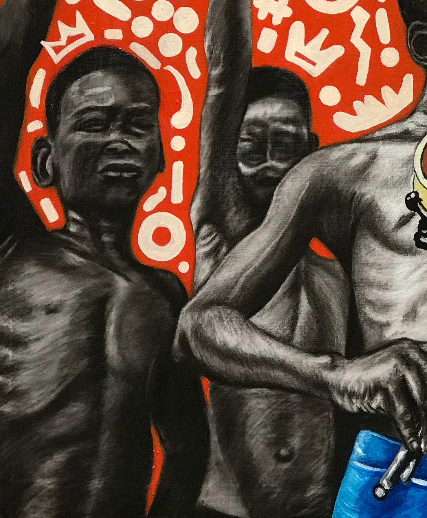 Liberty (Canzone della libertà) - Painting Contemporaneo di Oluwafemi Akanmu