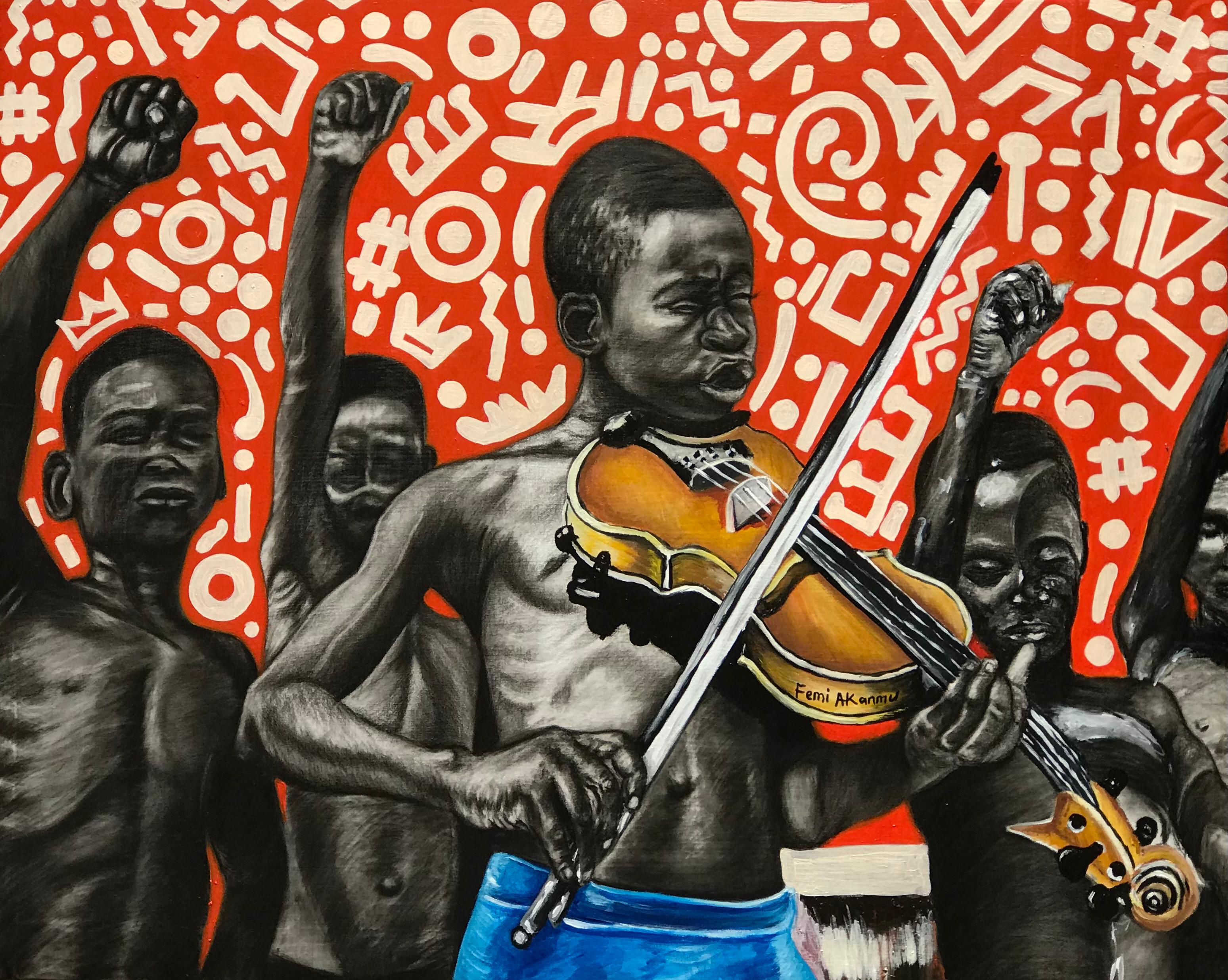 Portrait Painting di Oluwafemi Akanmu - Liberty (Canzone della libertà)