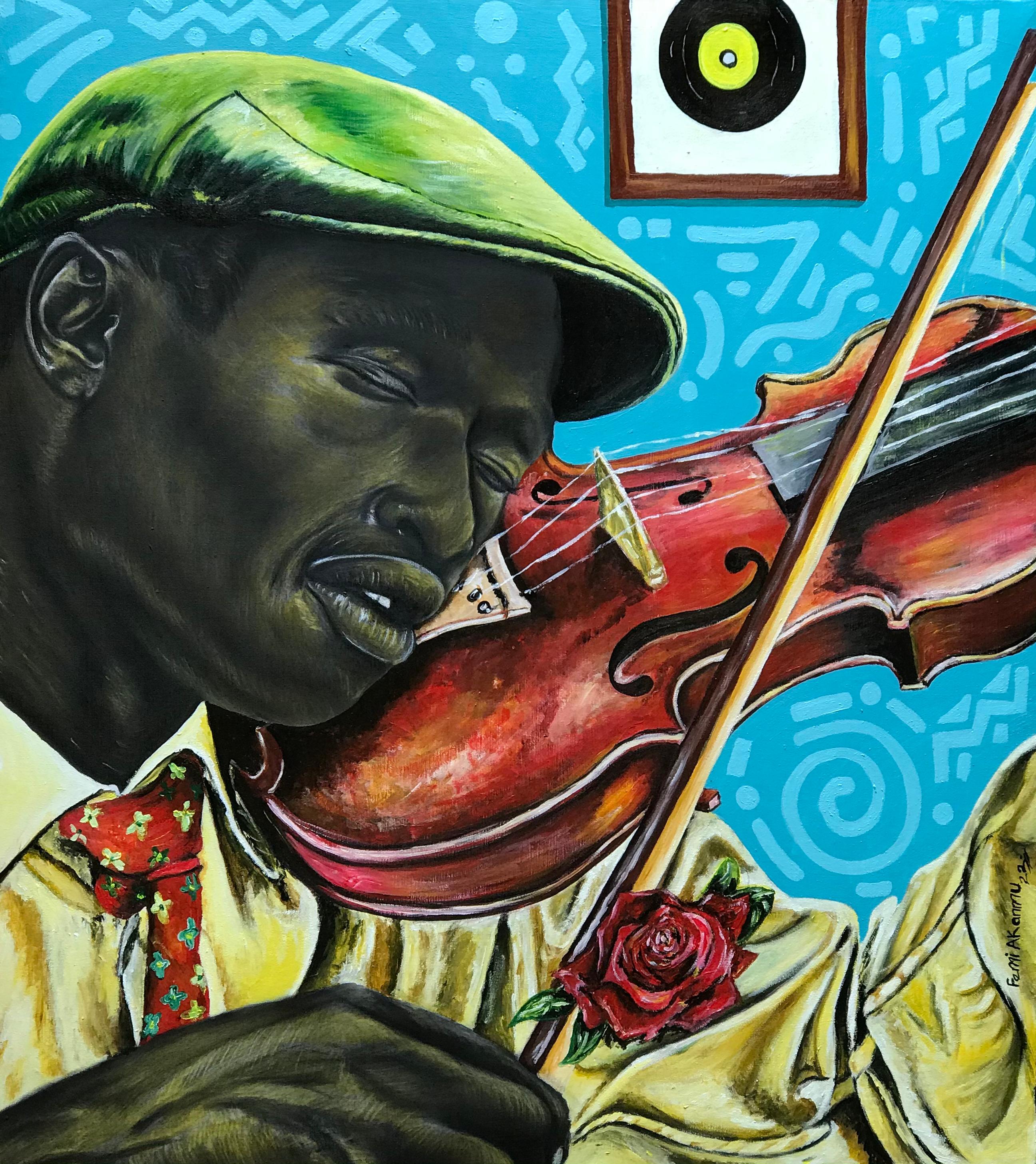 Oluwafemi Akanmu Portrait Painting - Life Tune