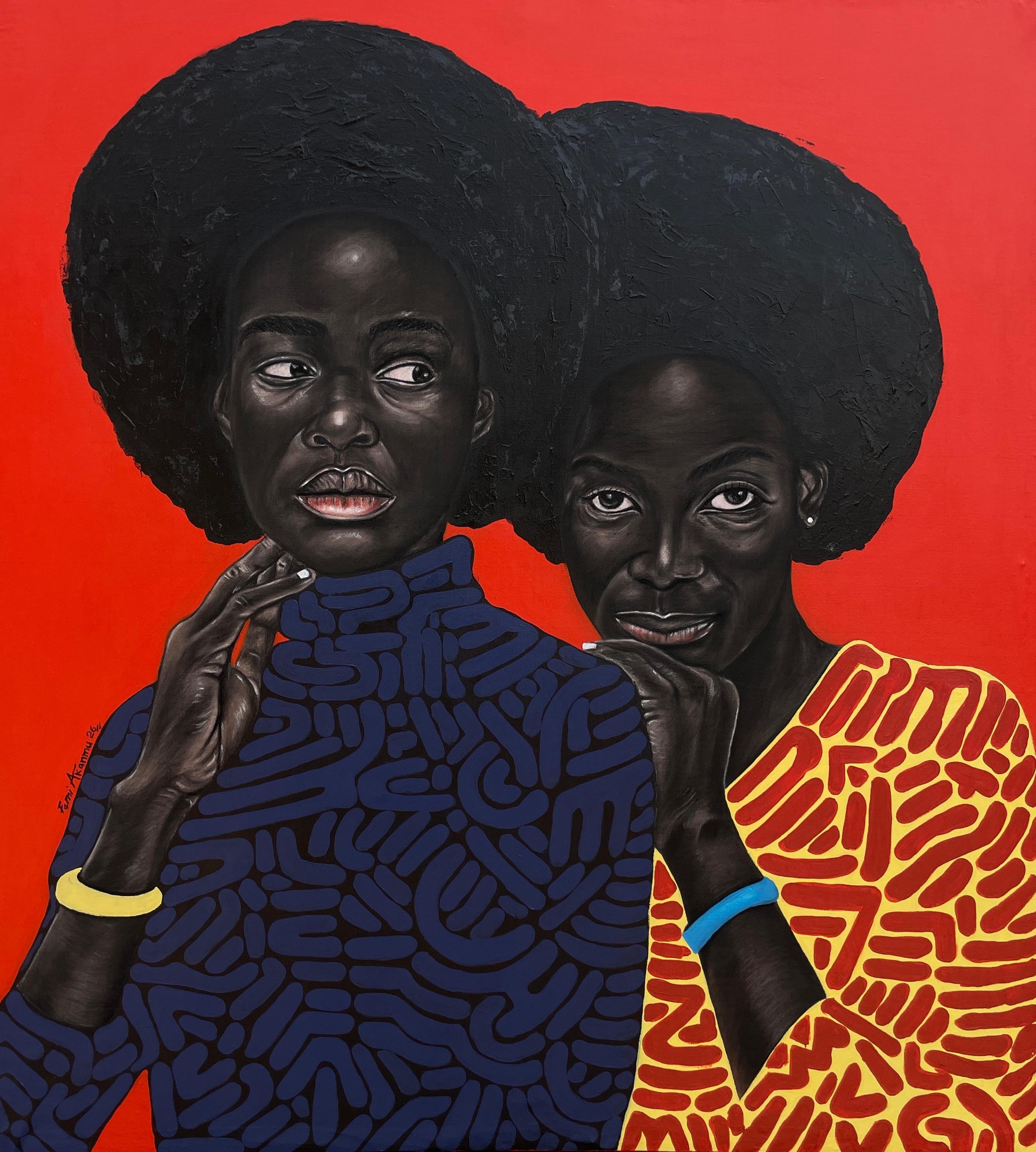 Unspoken Bond - 21st Century, Contemporary, Figurative Portrait, Modern Women