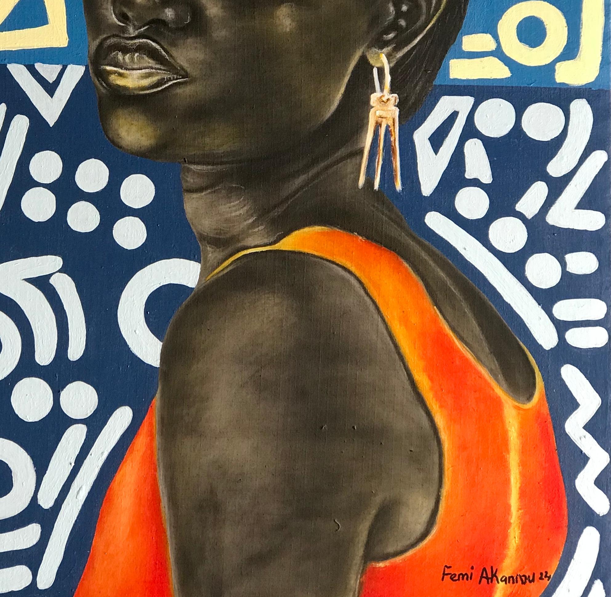 Vague - Contemporary Painting by Oluwafemi Akanmu
