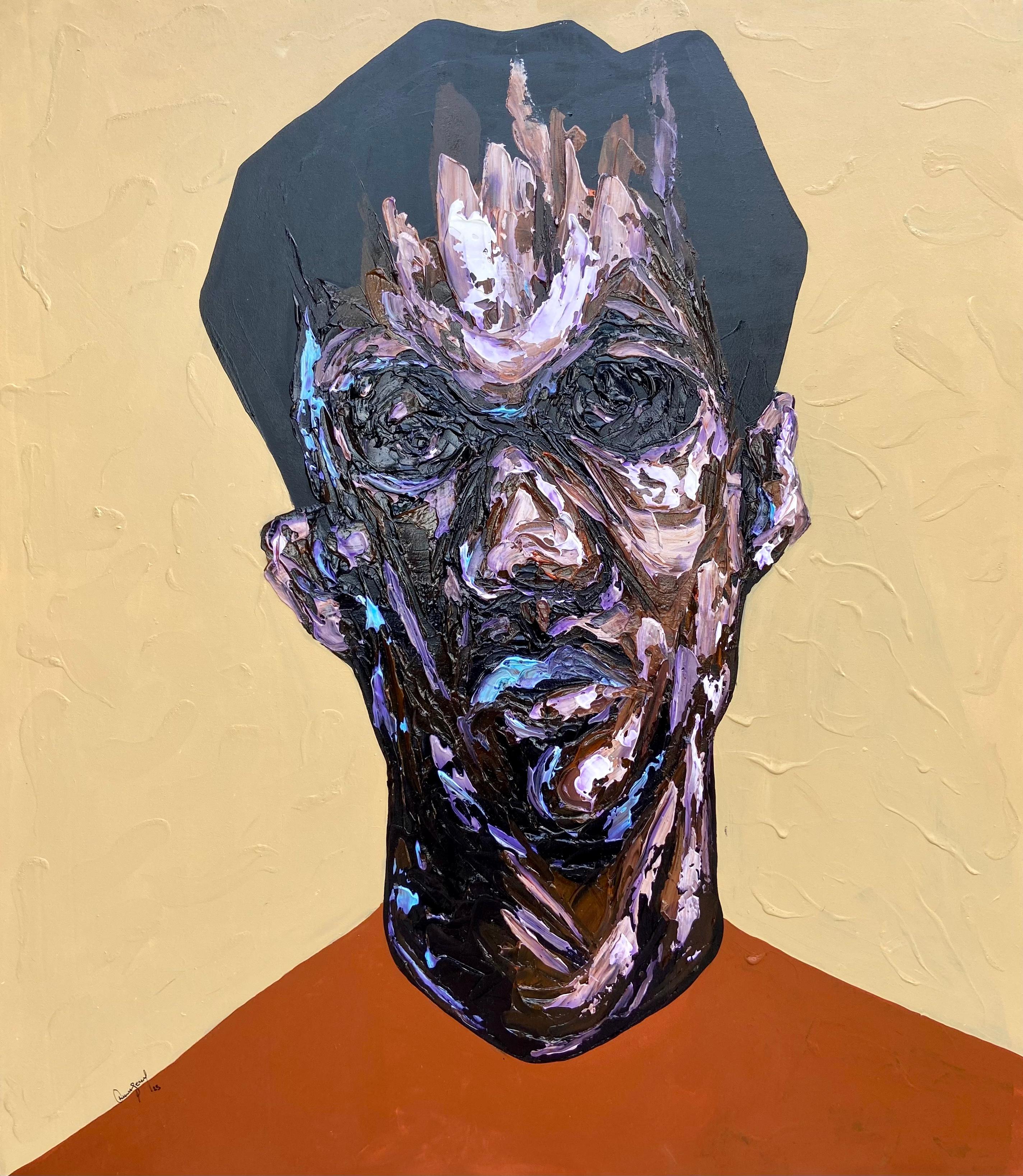 Oluwaseun Akinlo Portrait Painting – Opfer (Treffen mit James)
