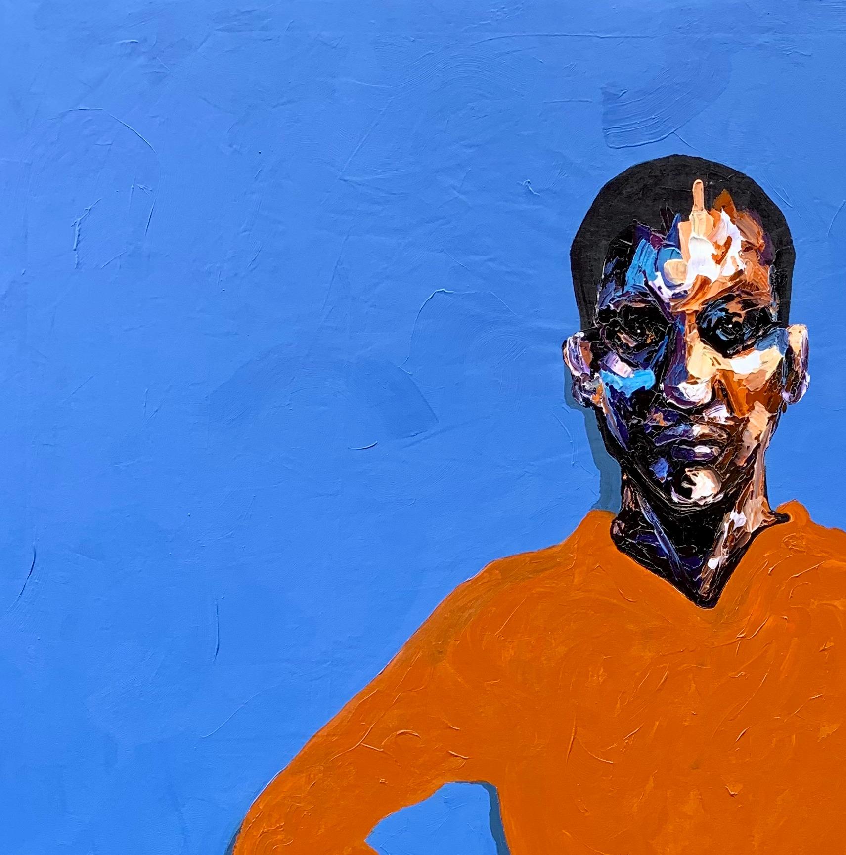 Victim (When The Sky Seems So Blue) - Painting by Oluwaseun Akinlo