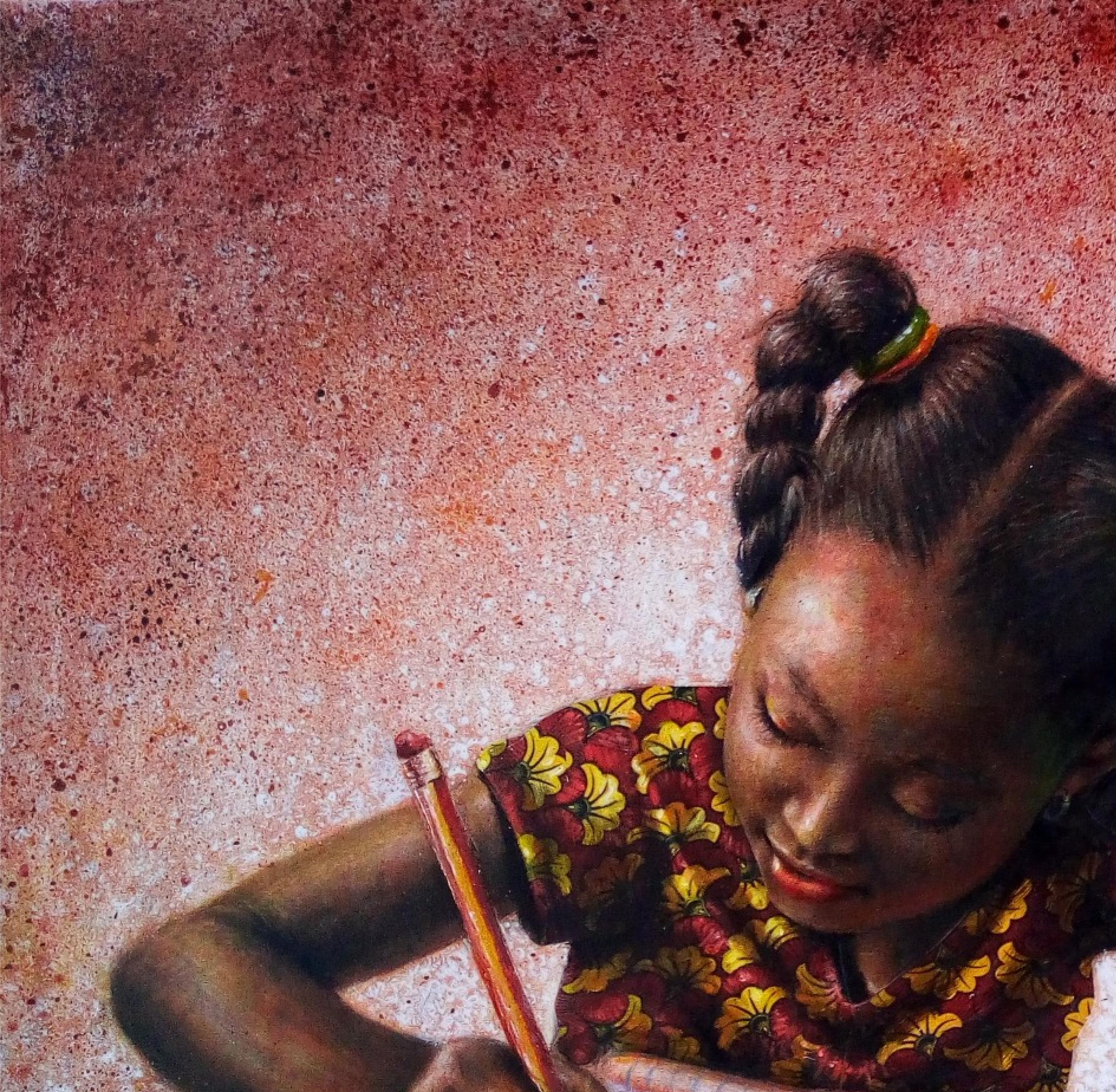 Letter To Grandma - Painting by Oluwaseun Ojebiyi