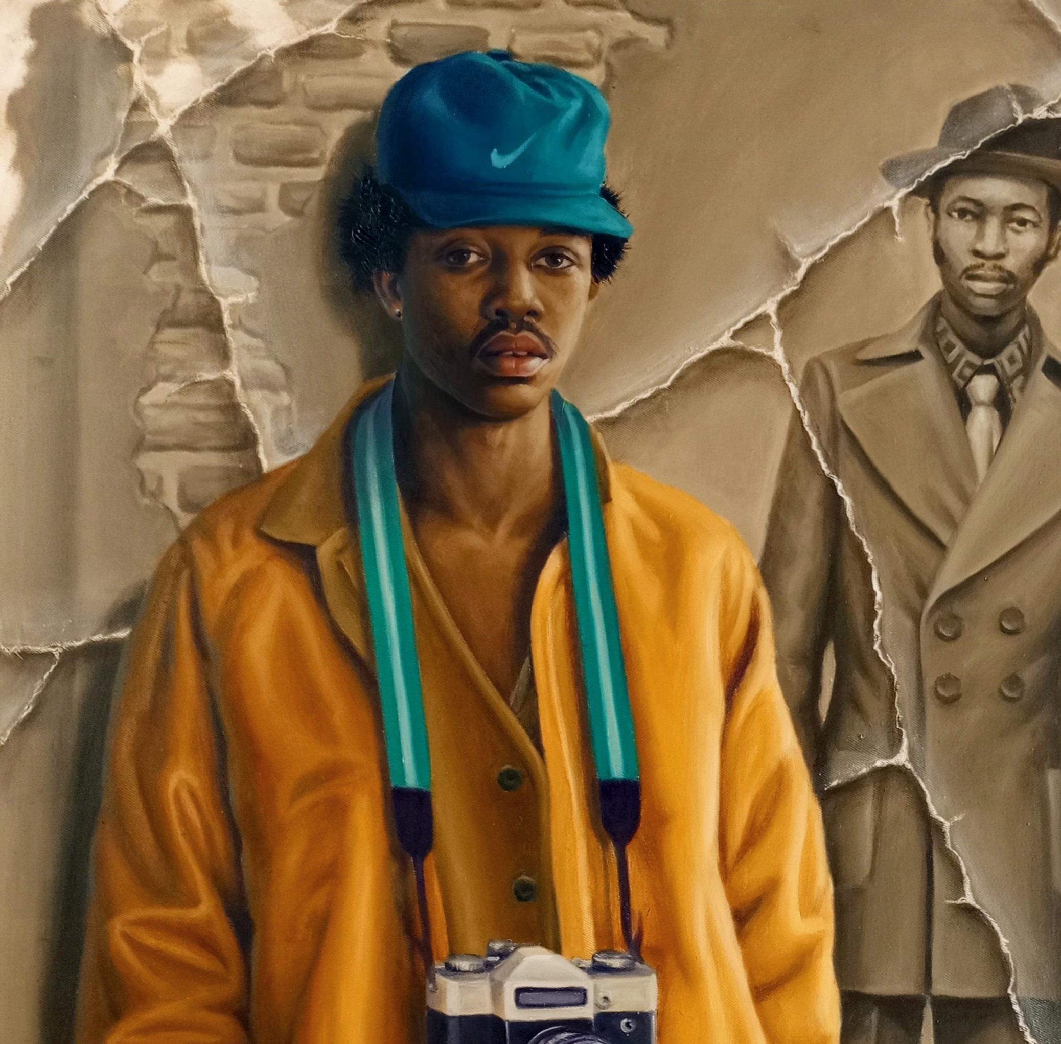 Amici senza tempo -21° secolo, Contemporaneo, Pittura figurativa, Olio - Painting di Oluwaseun Ojebiyi