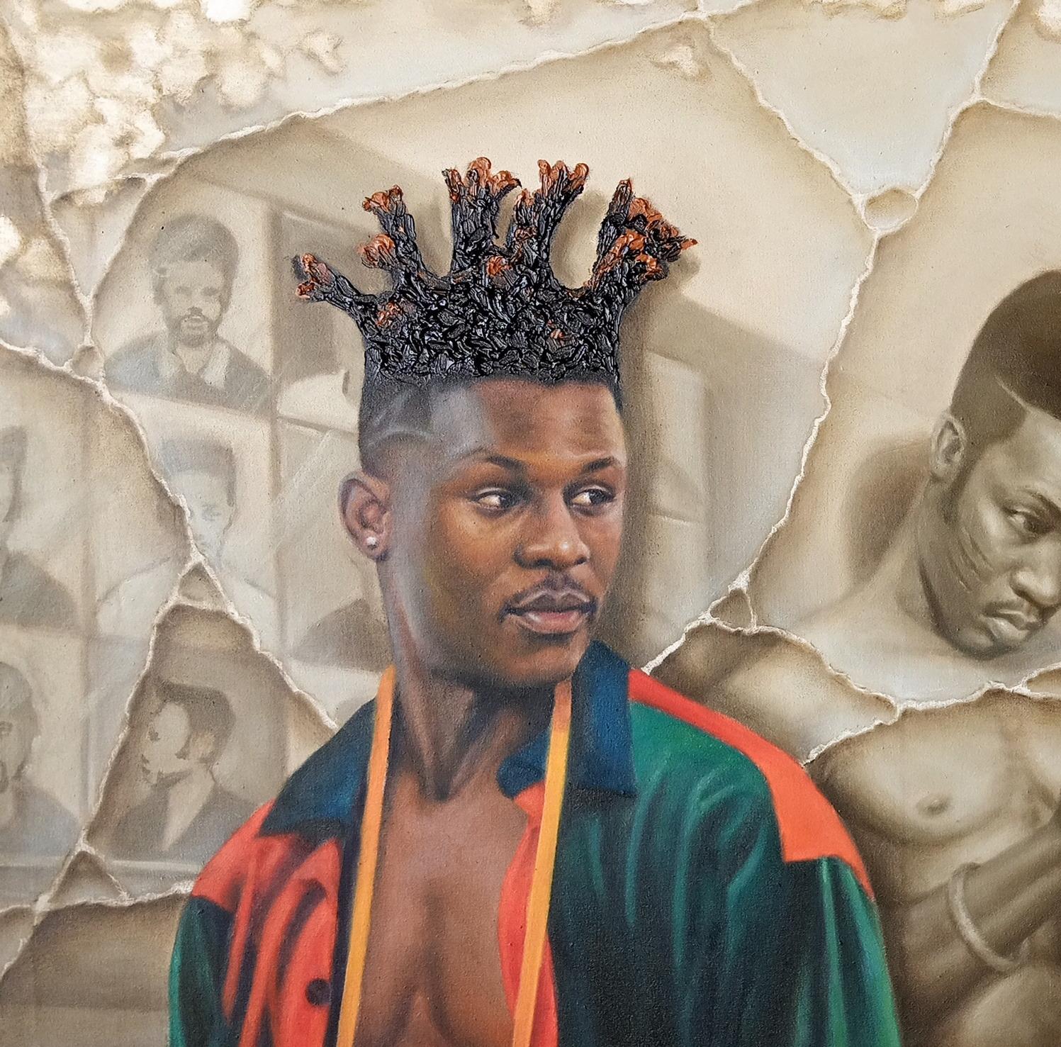 Vintage Vibe -Siglo XXI, Contemporáneo, Pintura figurativa, Óleo - Painting de Oluwaseun Ojebiyi