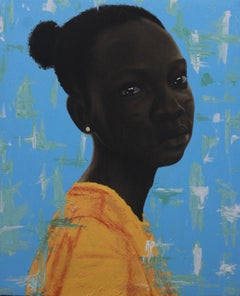Sans titre -  21e siècle, Contemporary, Portrait figuratif, Afrique, Cheveux de femmes