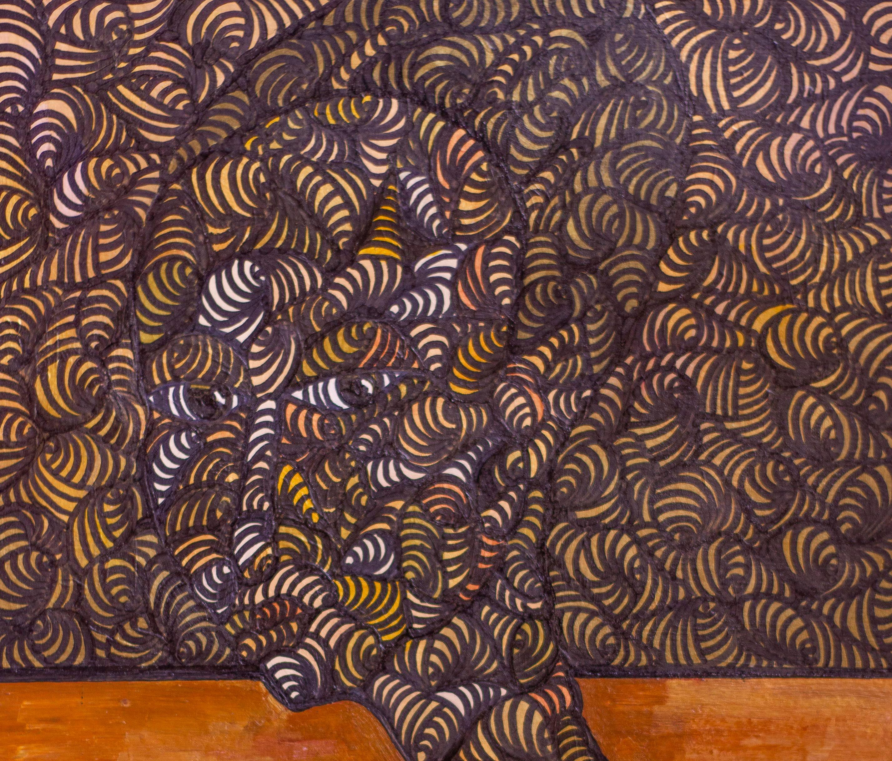 Abeni (Abbiamo pregato per lei ed è arrivata) -21° secolo, Figurativa contemporanea - Painting di Oluwatobiloba Amusan
