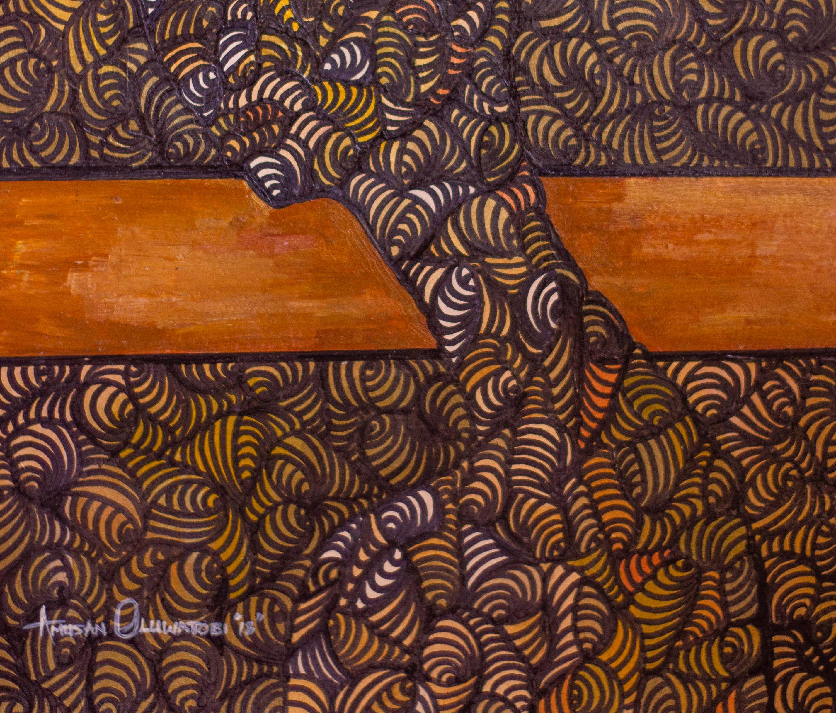 Abeni (Abbiamo pregato per lei ed è arrivata) -21° secolo, Figurativa contemporanea - Painting Concettualismo di Oluwatobiloba Amusan