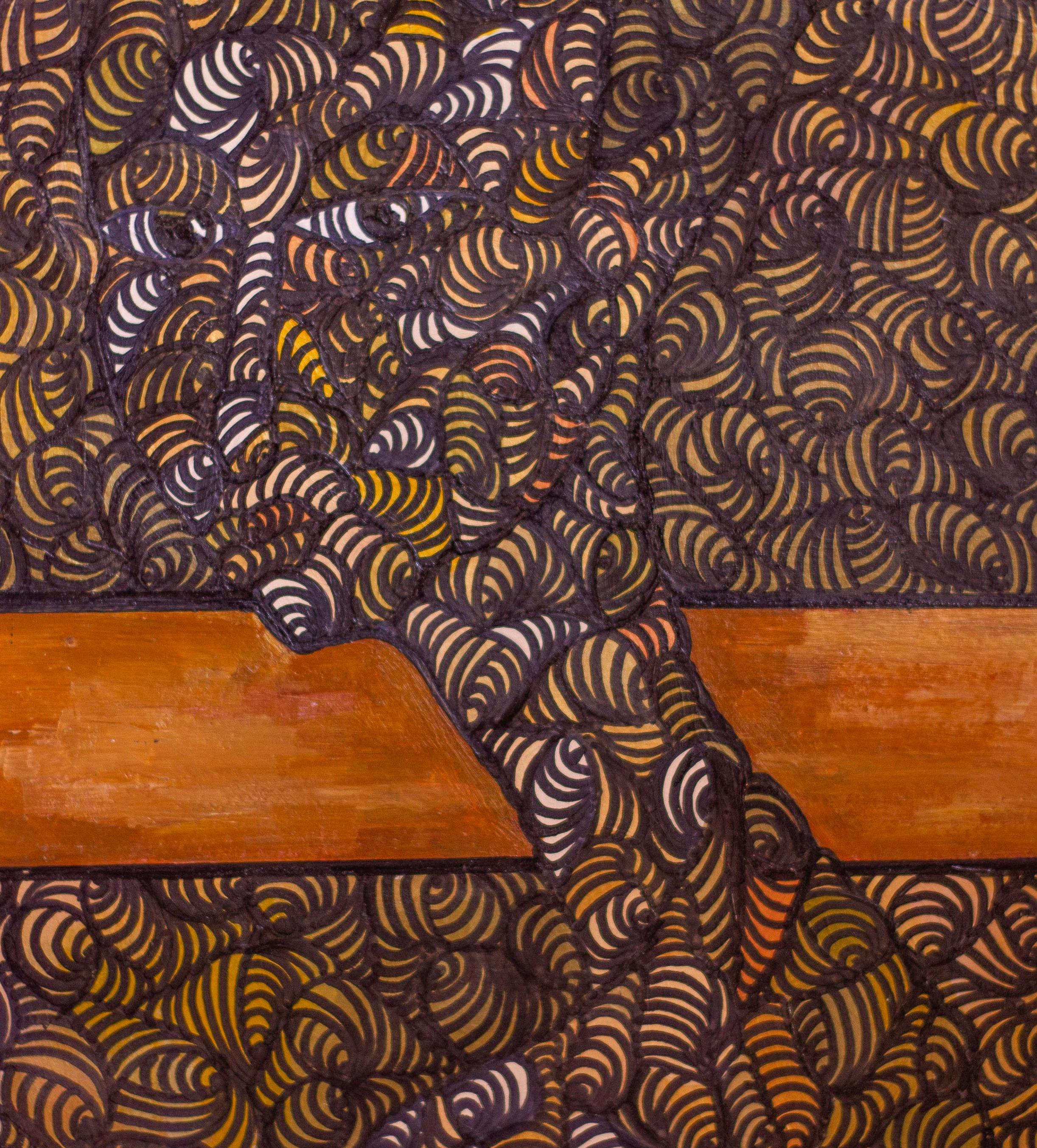 Abeni (Abbiamo pregato per lei ed è arrivata) -21° secolo, Figurativa contemporanea - Figurative Painting Nero di Oluwatobiloba Amusan